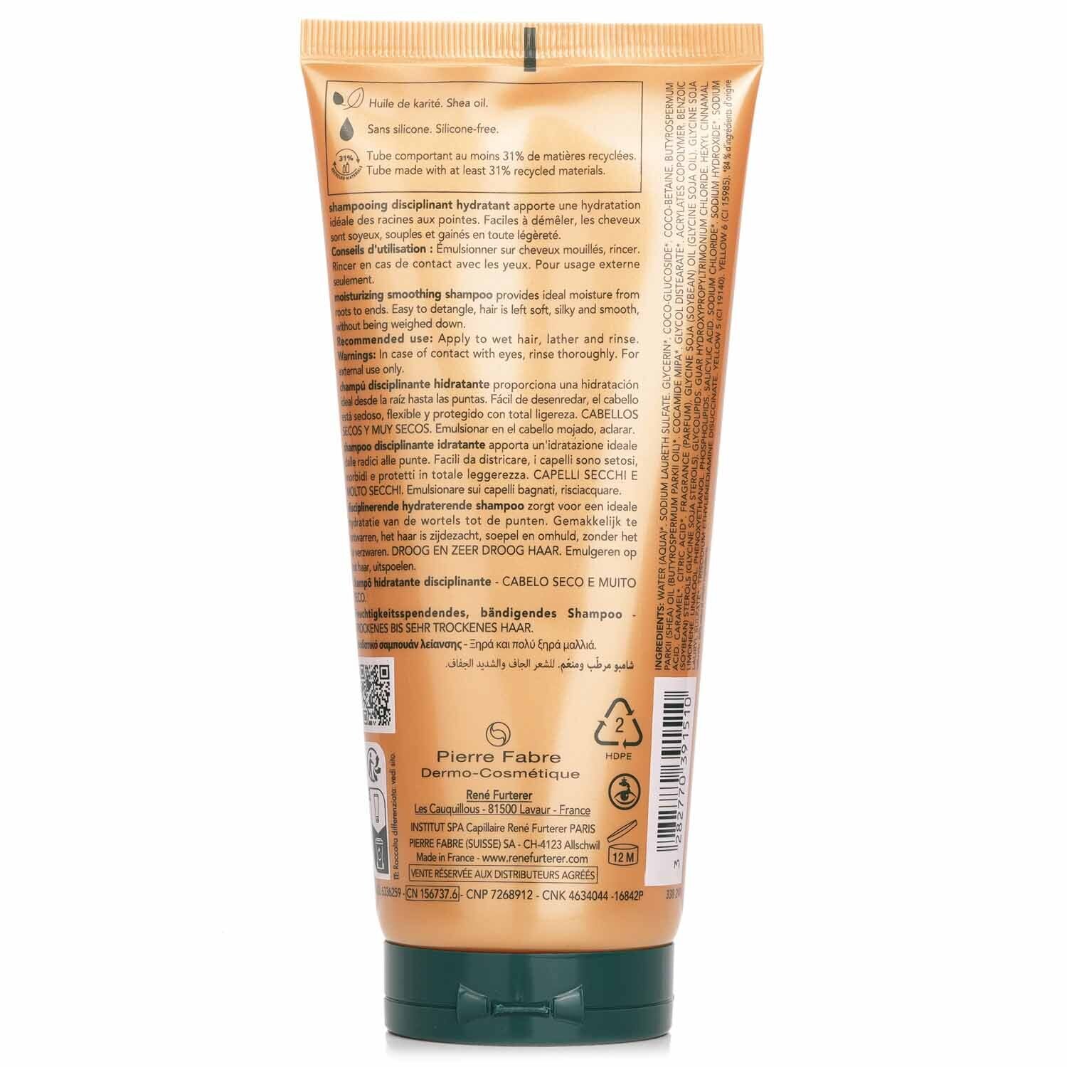 Rene Furterer Sublime Karite Moisturising Smoothing Shampoo 200ml