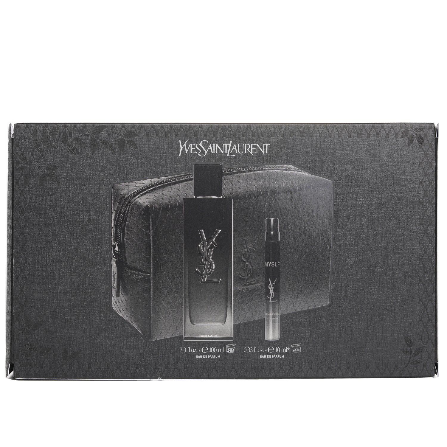 Yves Saint Laurent Myslf Est Eau De Parfum Coffet: Myslf Est Eau De Parfum Spray 100ml + Myslf Est Eau De Parfum Spray 10ml + Pouch 2pcs+1pouch