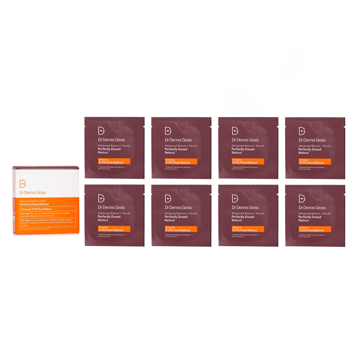 Dr Dennis Gross Advanced Retinol + Ferulic Perfectly Dosed Retinol Treatments 2.2ml x 8pads