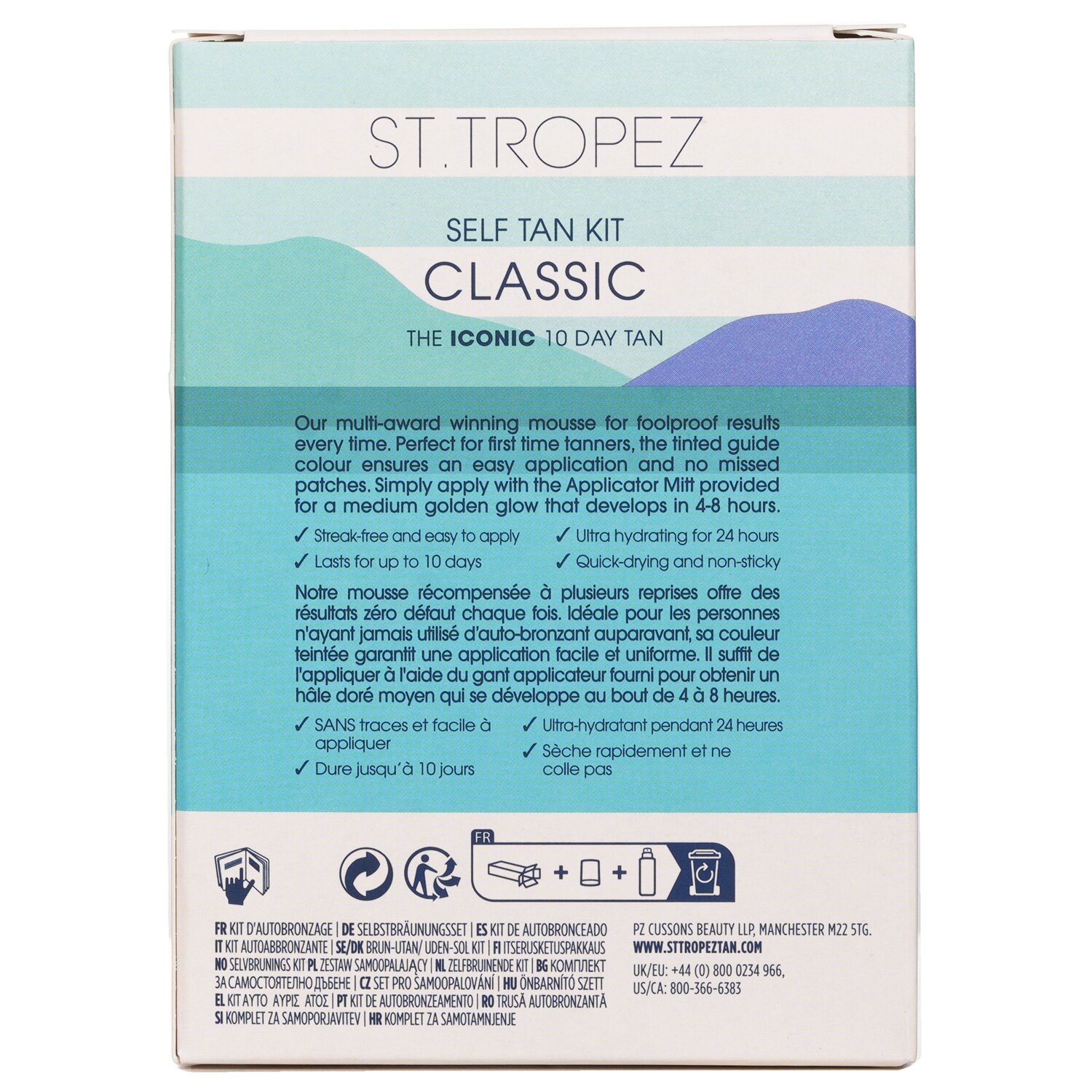 St. Tropez Self Tan Classic Mini Kit: Bronzing Mousse 50ml + Application Mitt 2pcs
