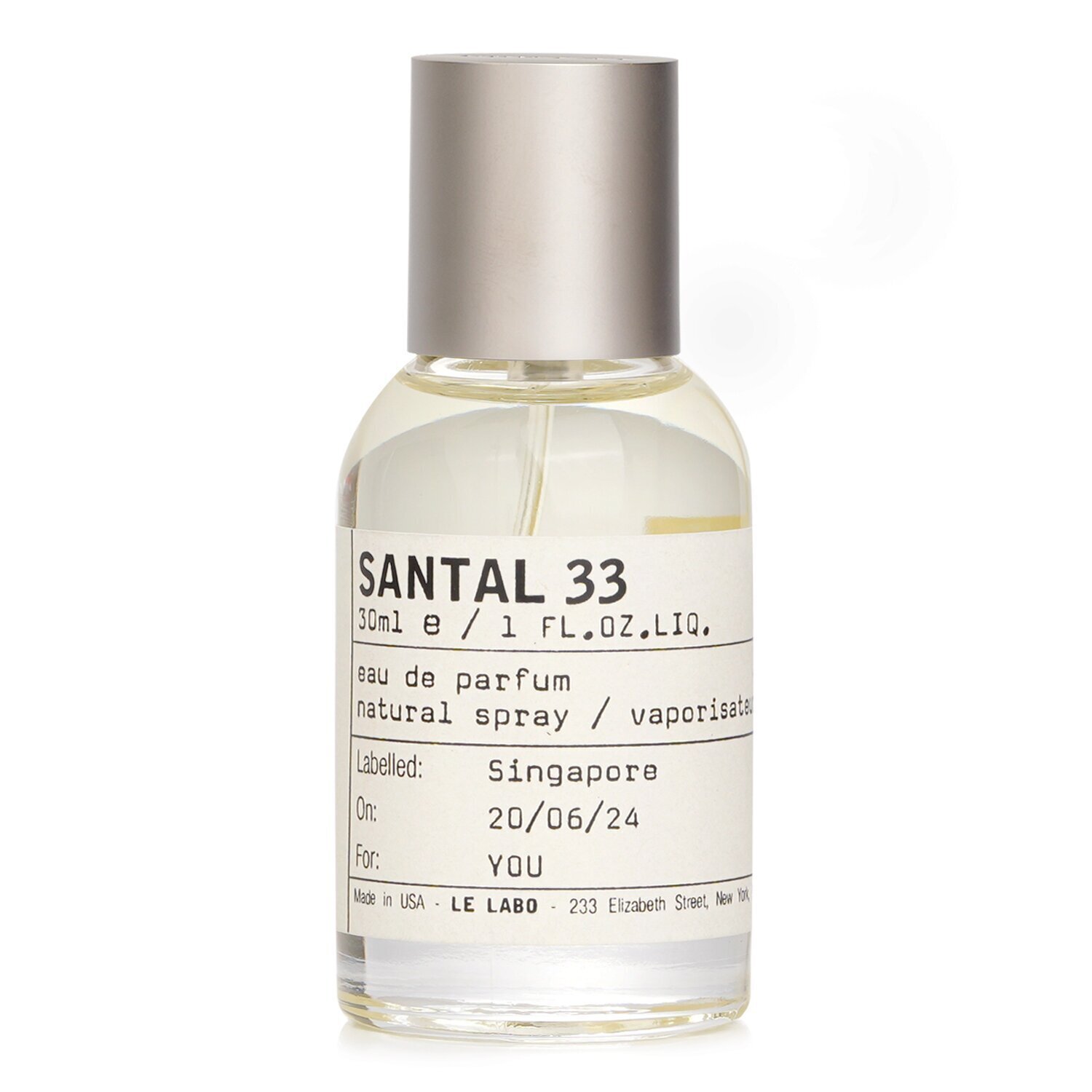 Le Labo Santal 33 Eau De Parfum Spray (Unboxed) 30ml