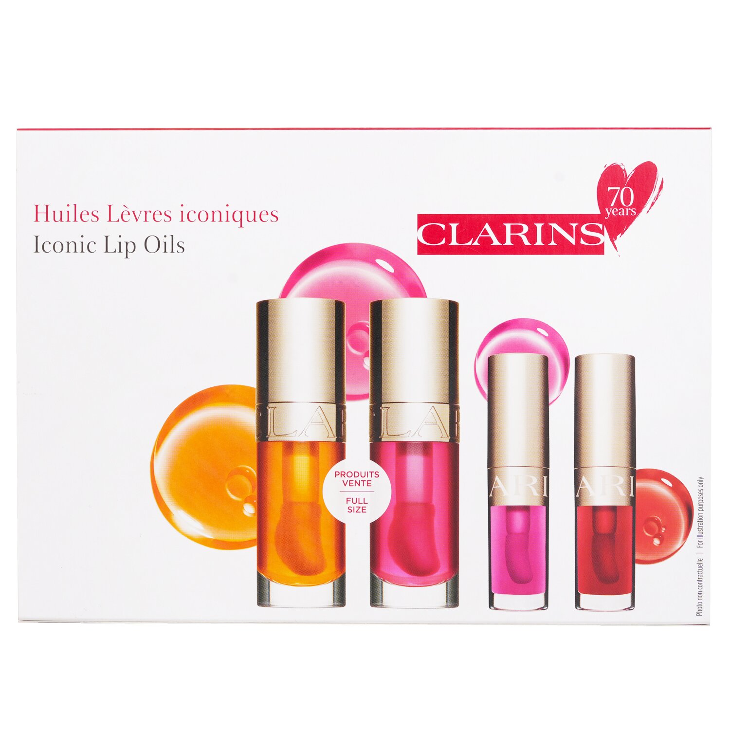 Clarins Lip Comfort Oil Coffret: Lip Oil 4pcs