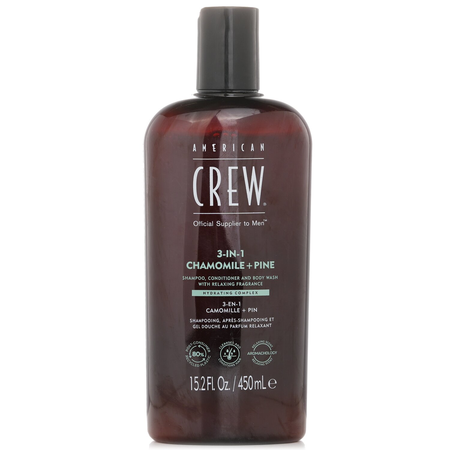 American Crew 3-in-1 Chamomile + Pine Shampoo, Conditioner And Body Wash 450ml/15.2oz