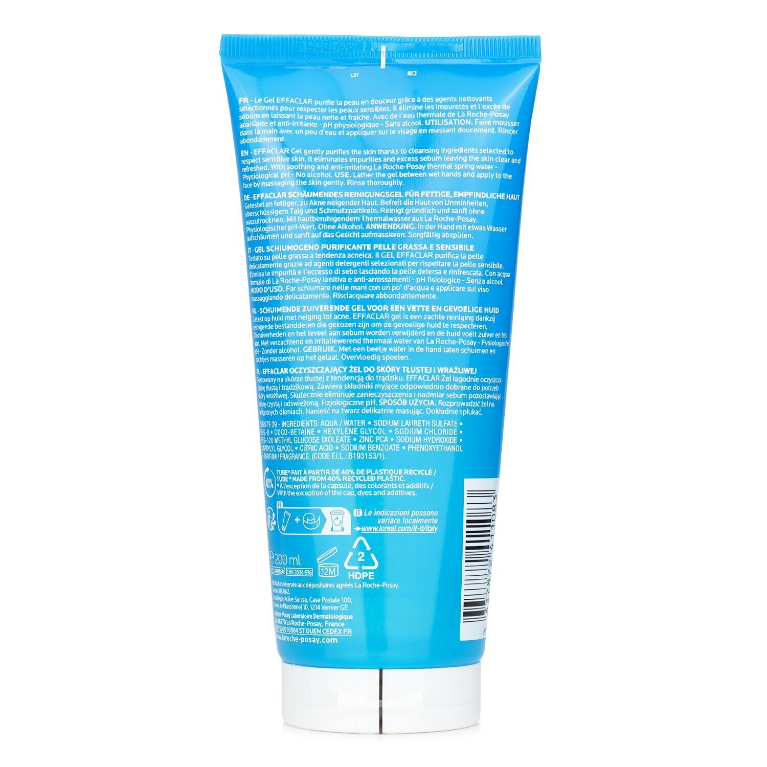 La Roche Posay Effaclar Purifying Foaming Gel (Packaging Random Pick) 200ml/6.76oz