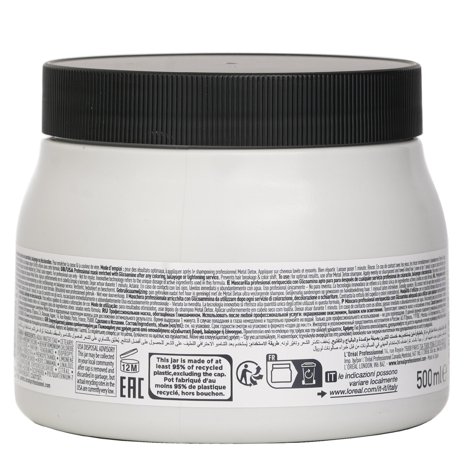 L'Oreal Serie Expert Metal Detox Glicoamine + Ionene Professional Mask 500ml