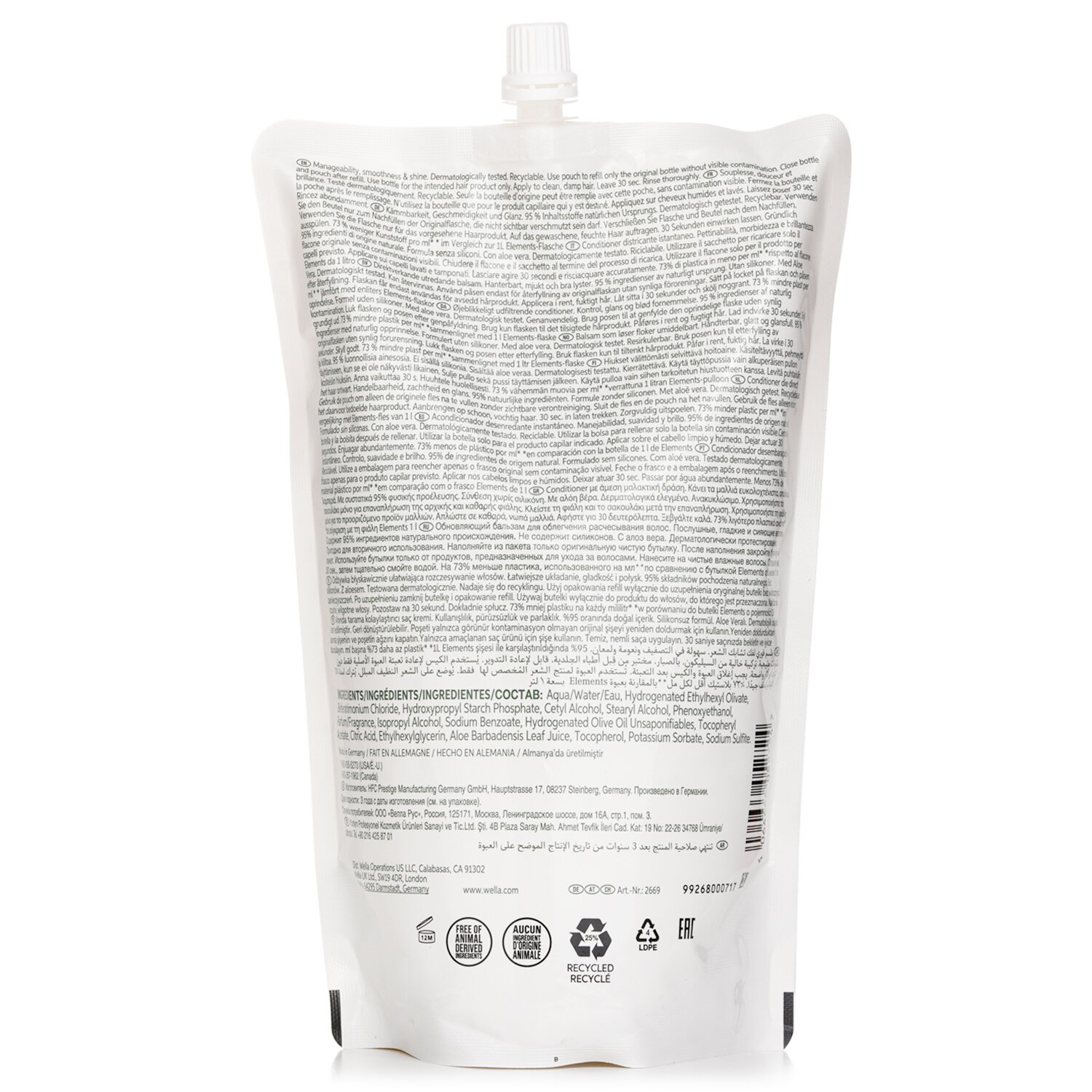 Wella Elements Renewing Conditioner Refill 1000ml