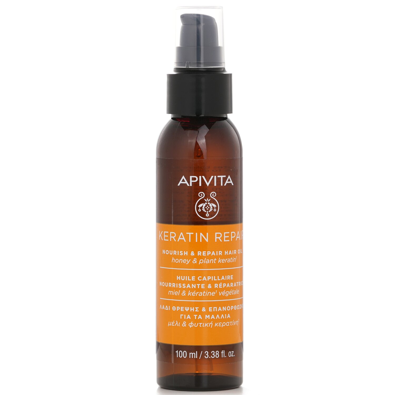 아피비타 Apivita 케라틴 리페어 영양 & 리페어 헤어 오일 허니 & 식물 케라틴 100ml