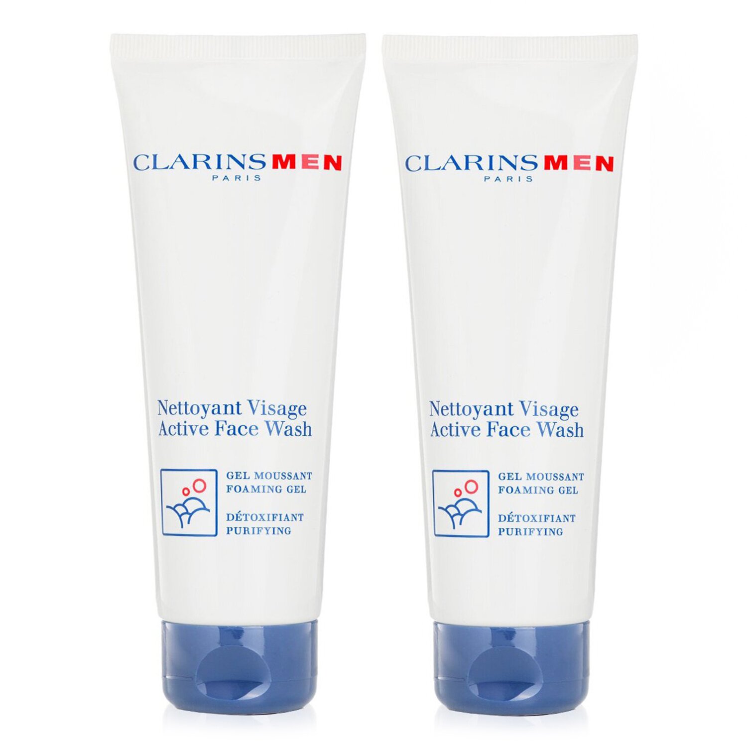 Clarins 【1+1 Set】Men Active Face Wash 125ml/4.4oz x2