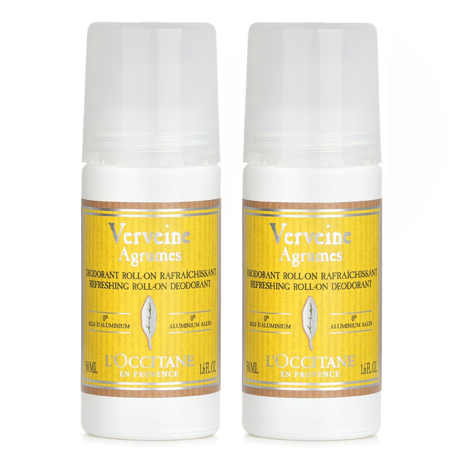 L'Occitane 【1+1 Set】Citrus Verbena Refreshing Roll-On Deodorant 50ml/1.6oz x2