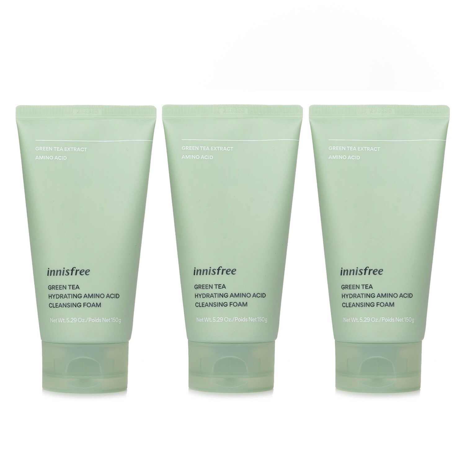 Innisfree 【Super Saver Pack】Green Tea Hydrating Amino Acid Cleansing Foam x3 150g/5.29oz x3