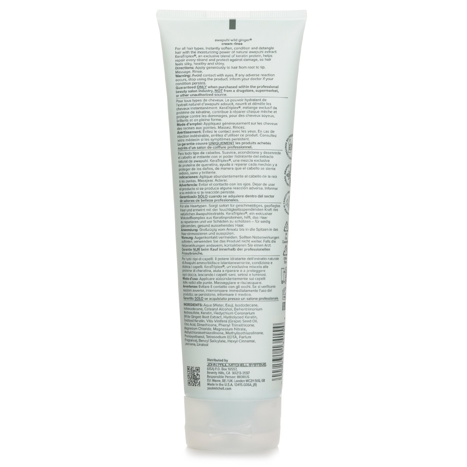 Paul Mitchell Awapuhi Wild Ginger Repair Cream Rinse 250ml