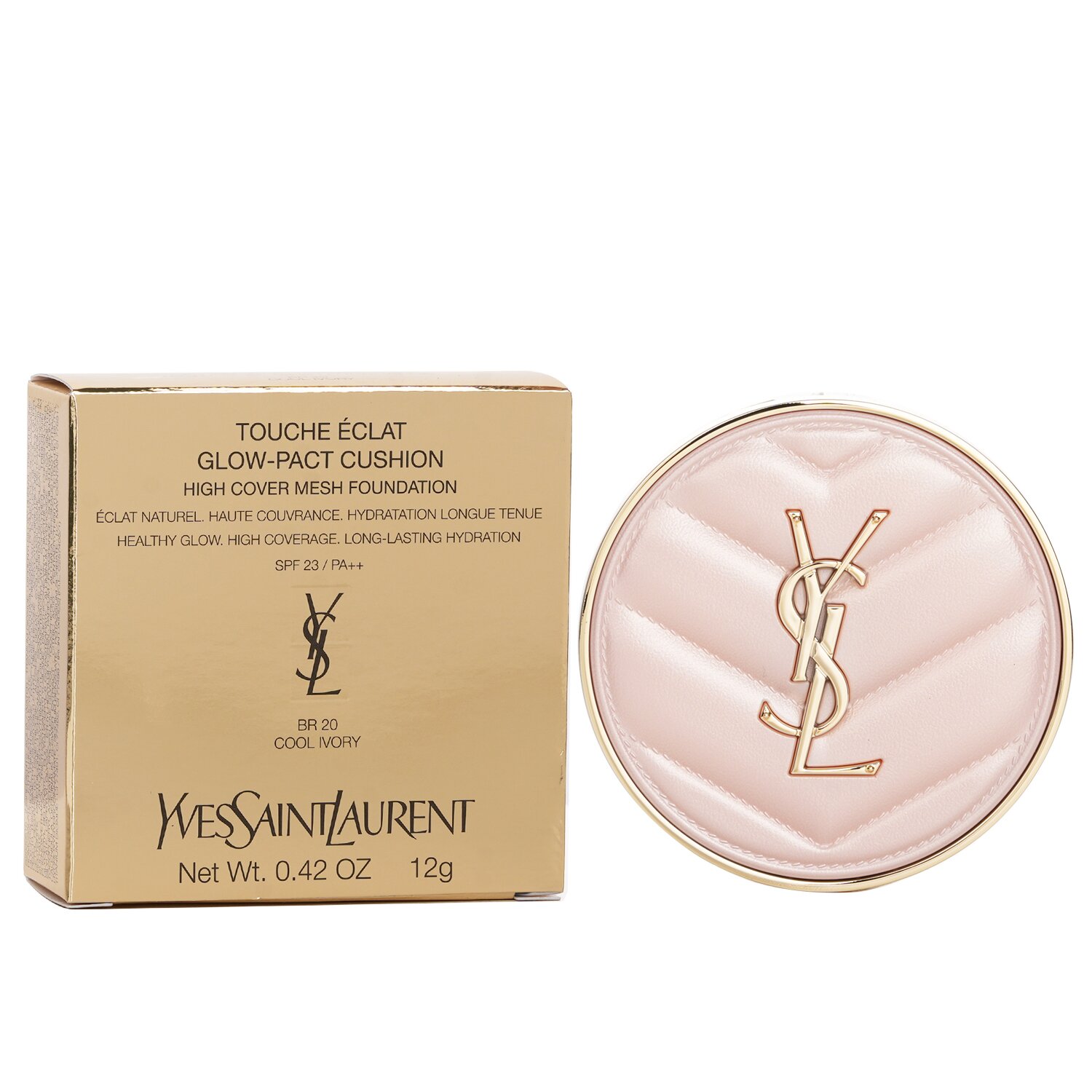 Yves Saint Laurent Touche Eclat Glow Pact Cushion High Cover Mesh Foundation 12g