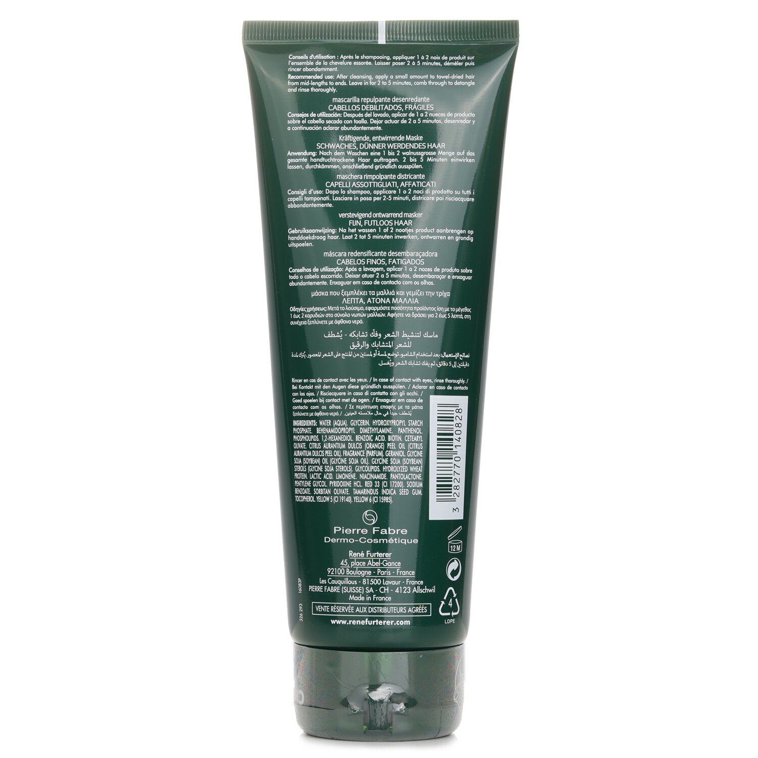 Rene Furterer Advanced Youth Ritual Replumping Conditioning Mask 250ml