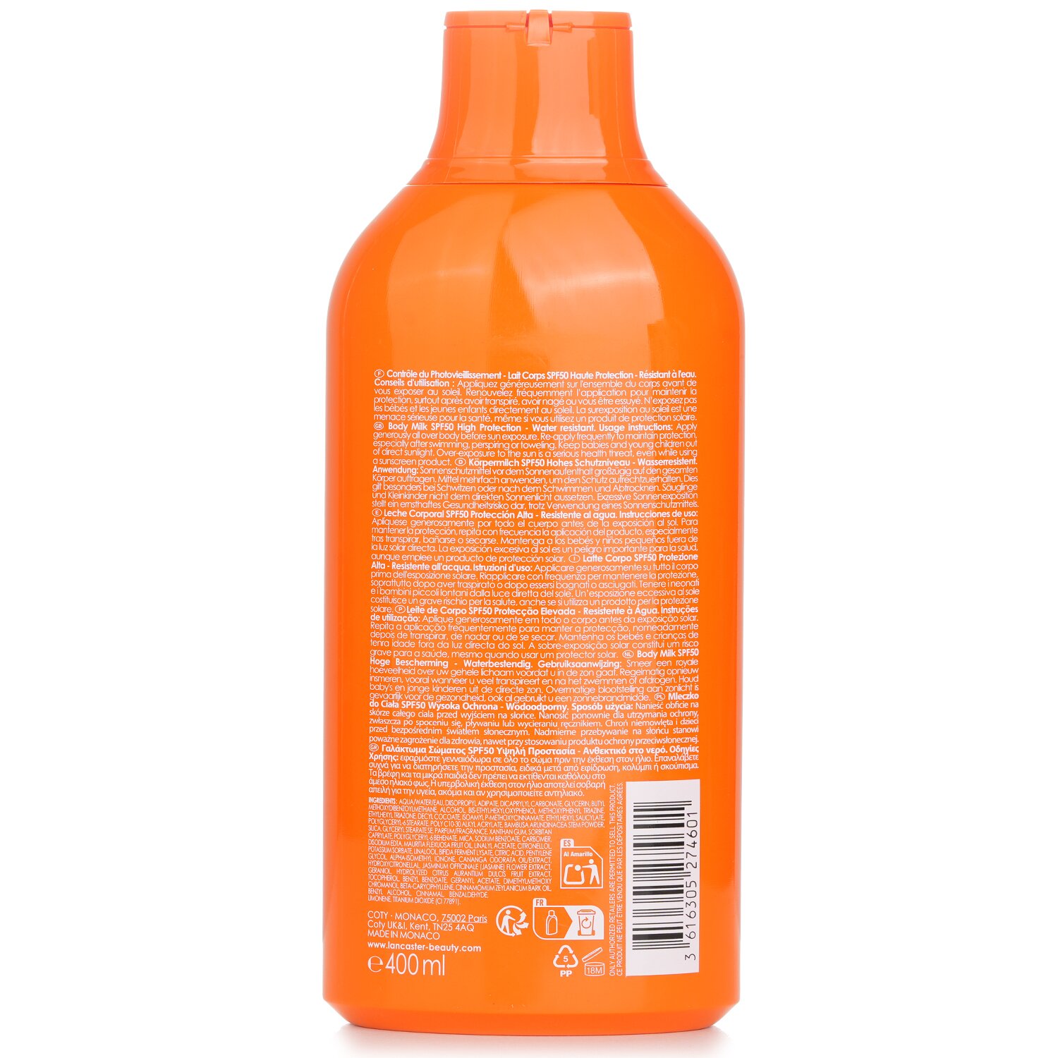 Lancaster Sun Beauty Body Milk SPF 50 400ml