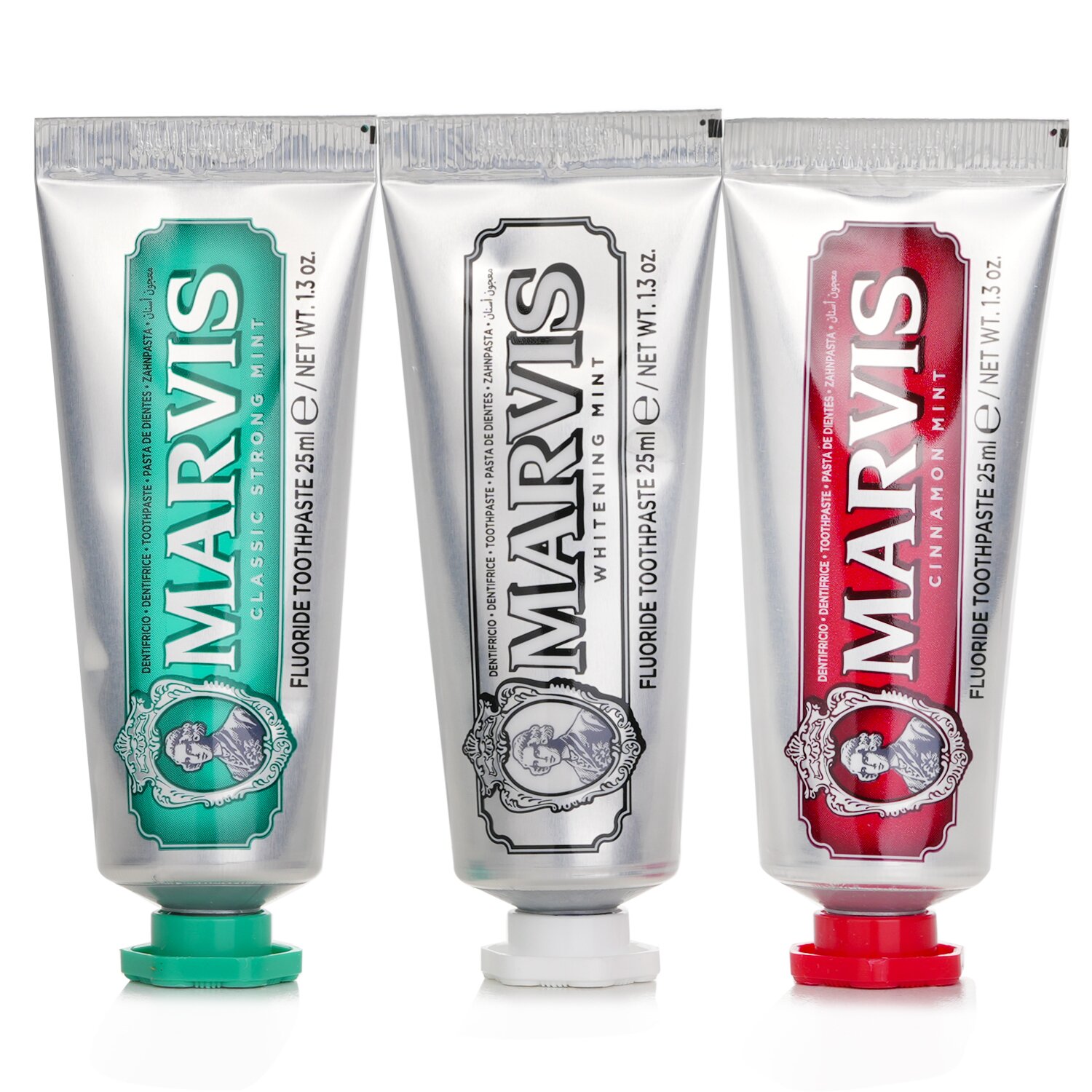 Marvis 3 Flavours Box: 1xClassic Strong Mint Toothpaste+1xWhitening Mint Toothpaste+1xCinnamon Mint Toothpaste 3pcs