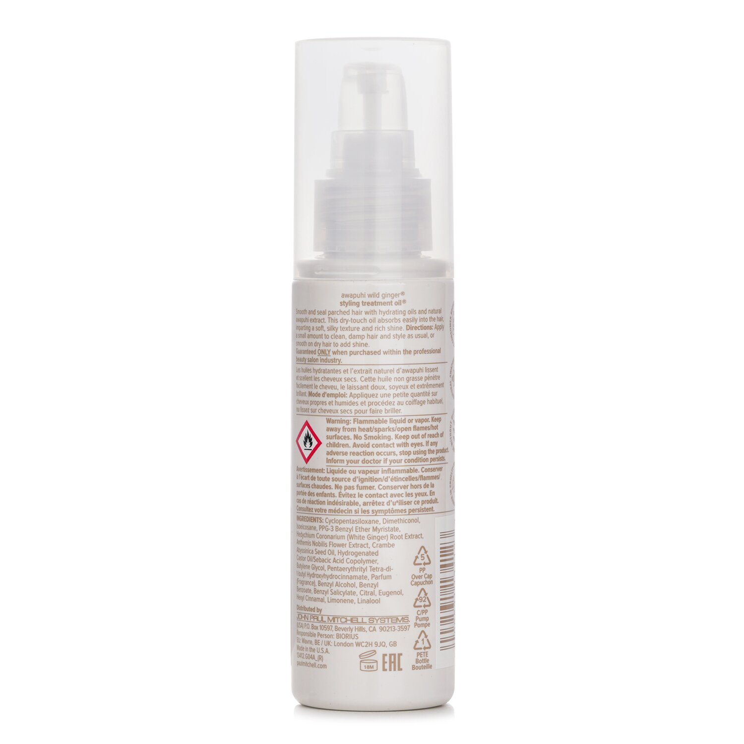 Paul Mitchell Mitchell Awapuhi Wild Ginger Style Styling Treatment Oil 100ml/3.4oz