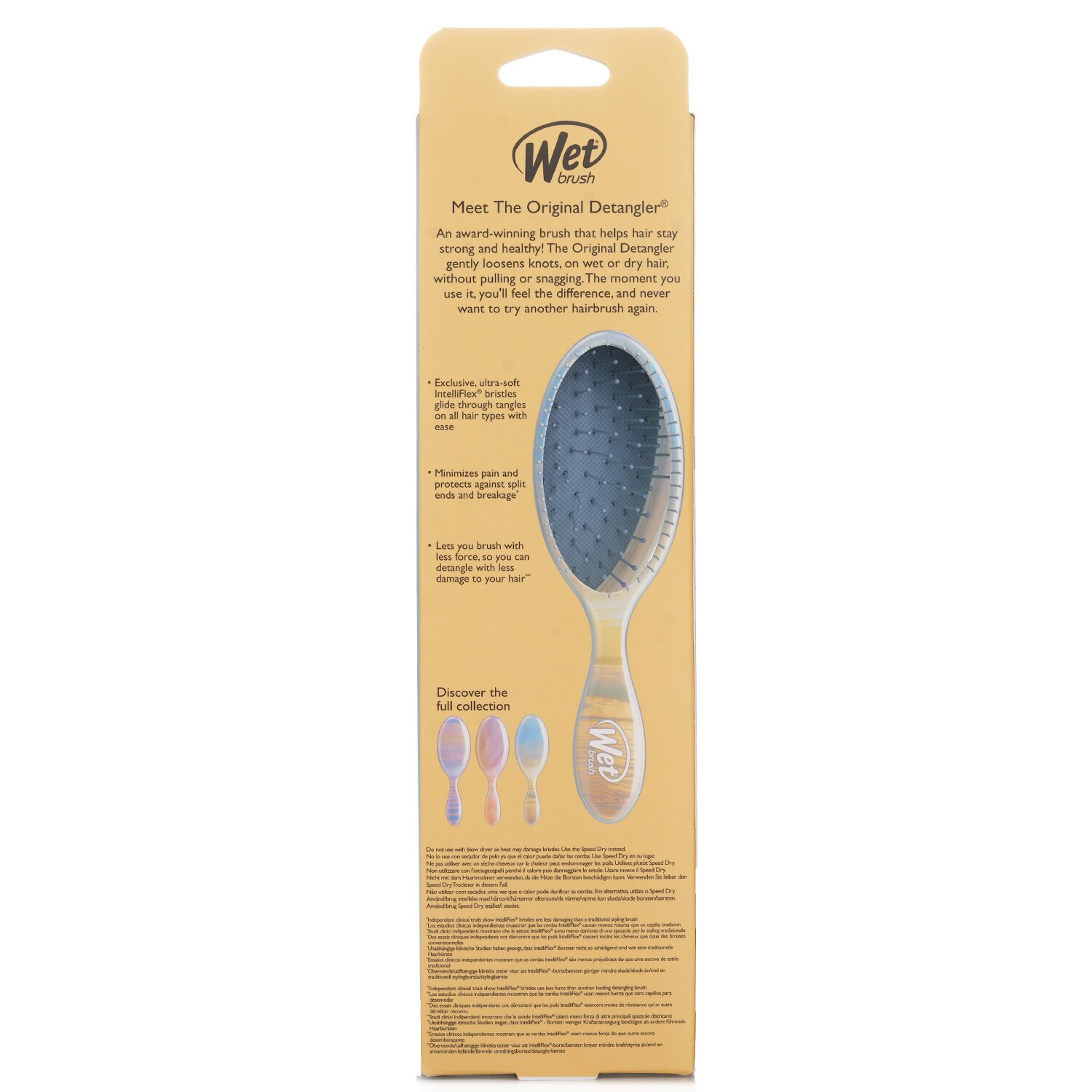 Wet Brush Original Detangler Desert Afterglow Blue Hair Brush 1pc
