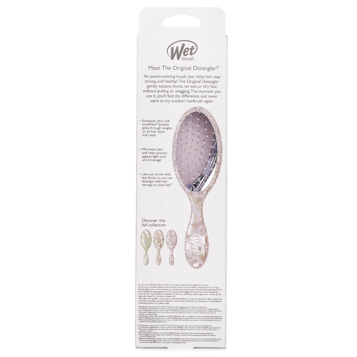 Wet Brush Original Detangler Groovy Disco Purple Hair Brush 1pc