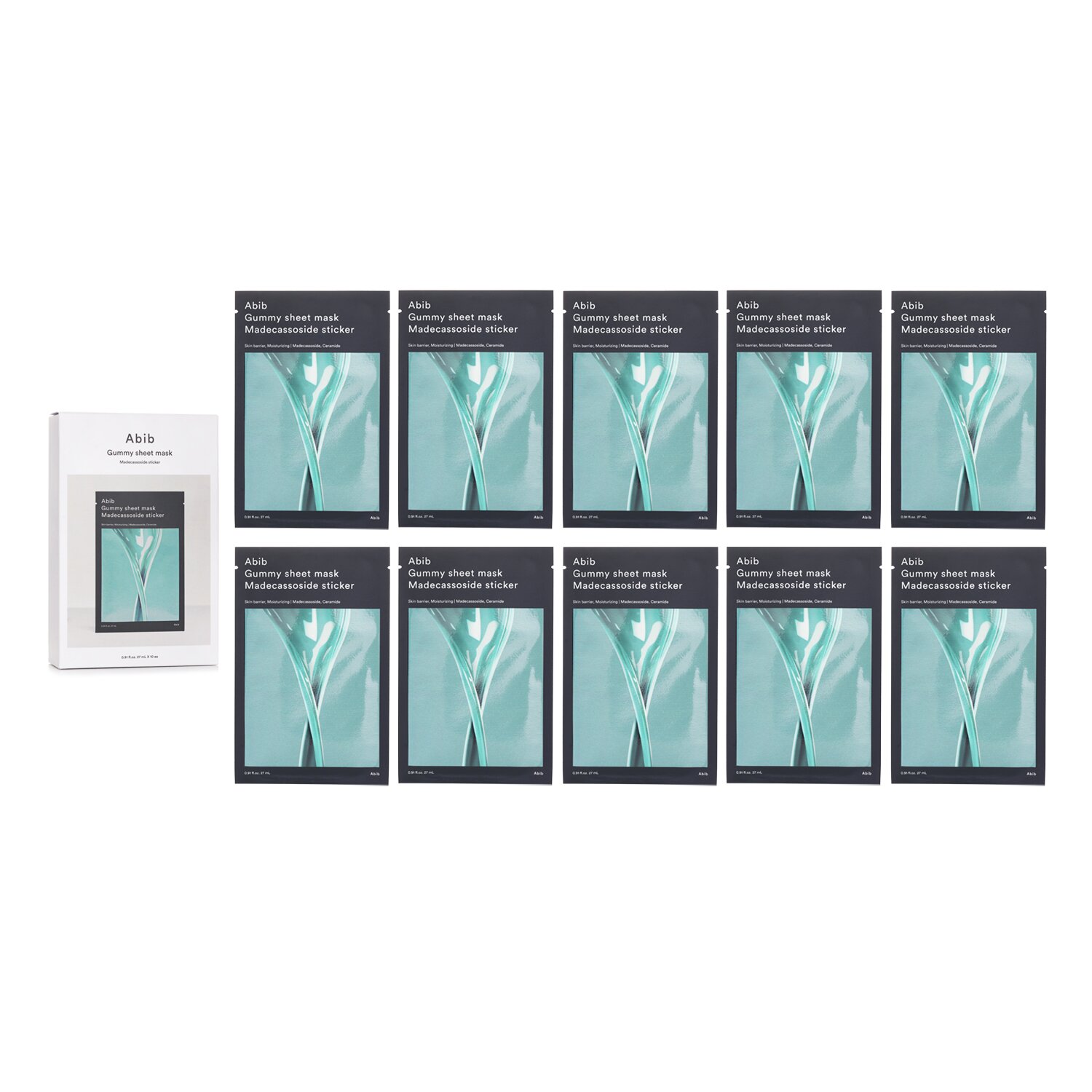 Abib Gummy Sheet Mask Madecassoside Sticker 27ml x 10pcs