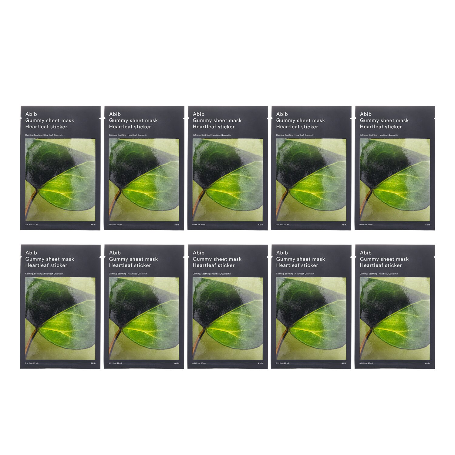 Abib Gummy Sheet Mask Heartleaf Sticker 27ml x 10pcs