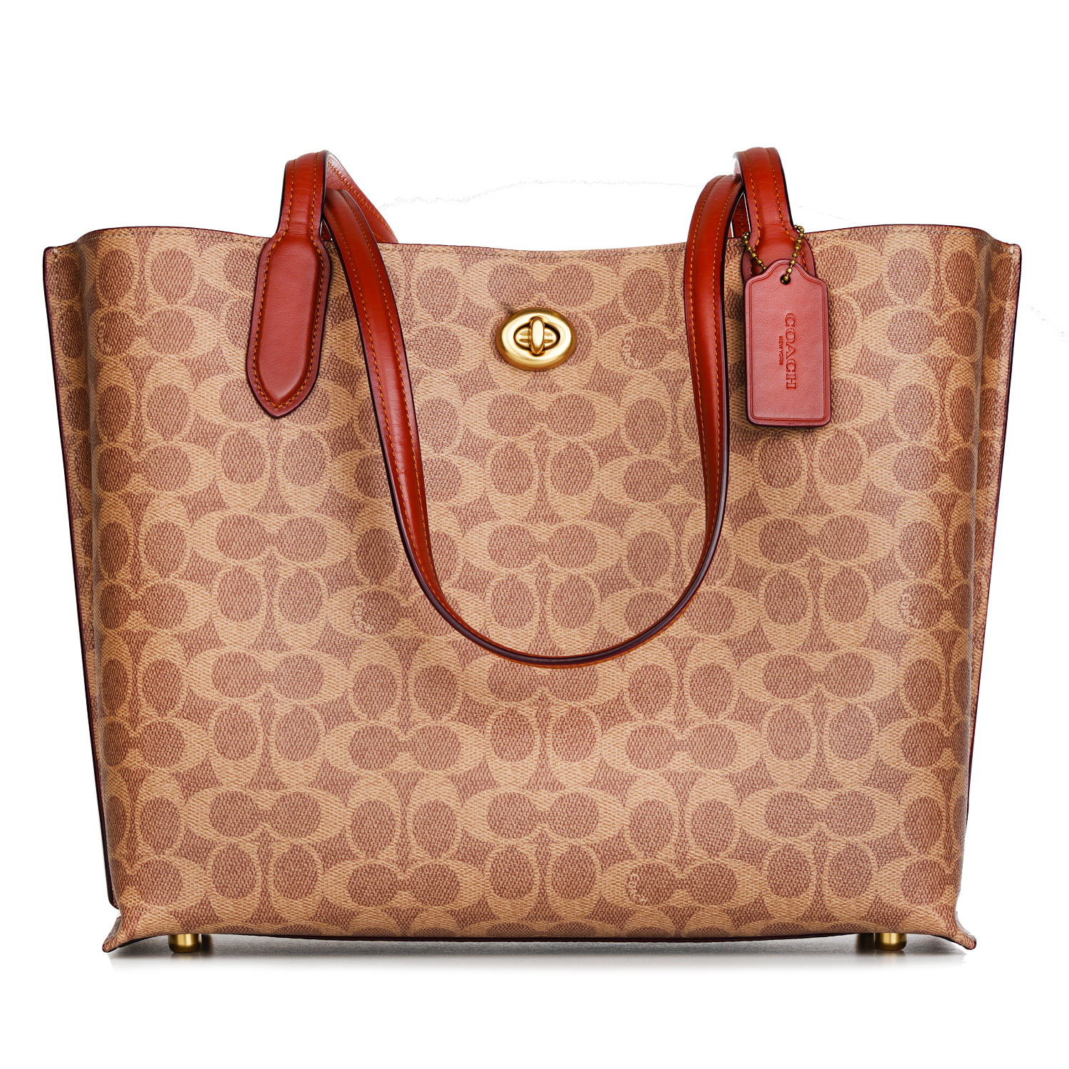 Coach CC Signature Willow Tote B4/Tan Rust One 1pc