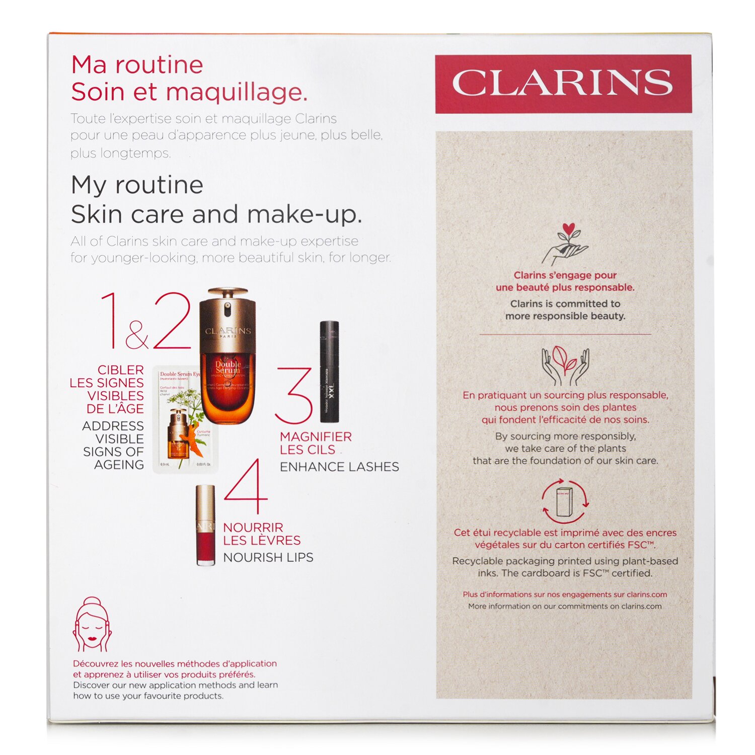 Clarins Favourites Set: Double Serum 30ml+Lip Comfort Oil 4pcs