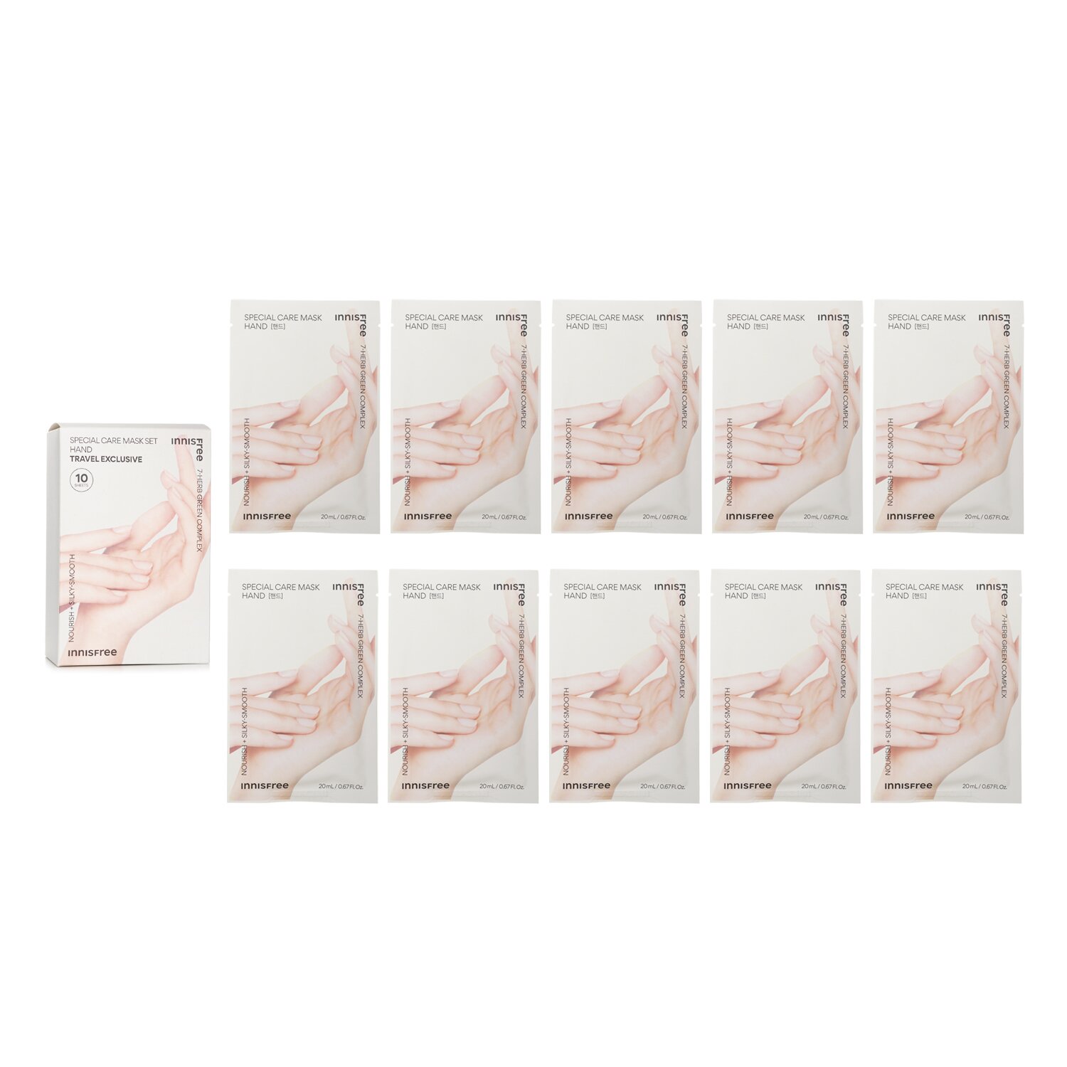 Innisfree Special Care Mask Set Hand Travel Exclusive 20ml x 10sheets
