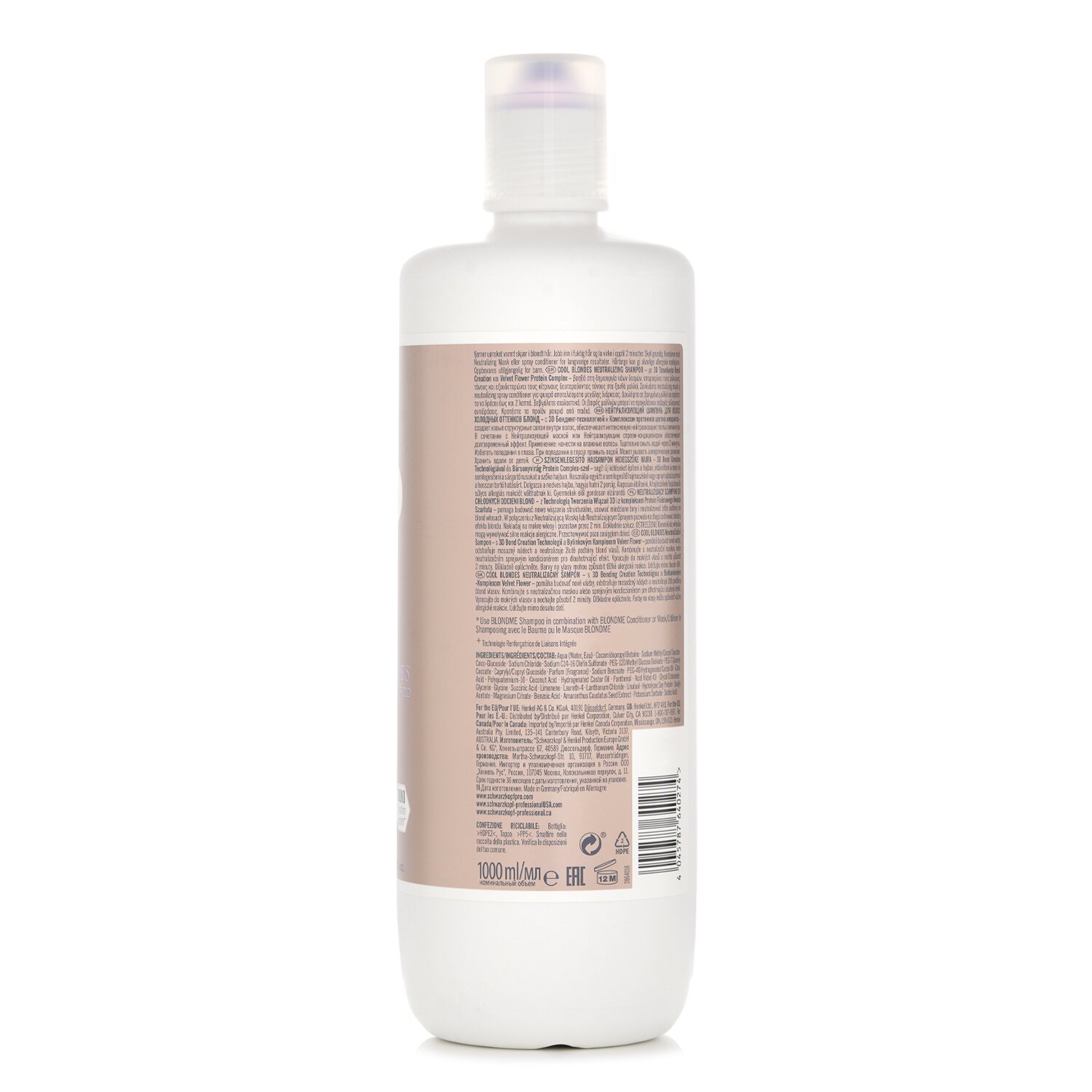 Schwarzkopf Blond Me Cool Blondes Neutralizing Shampoo 1000ml