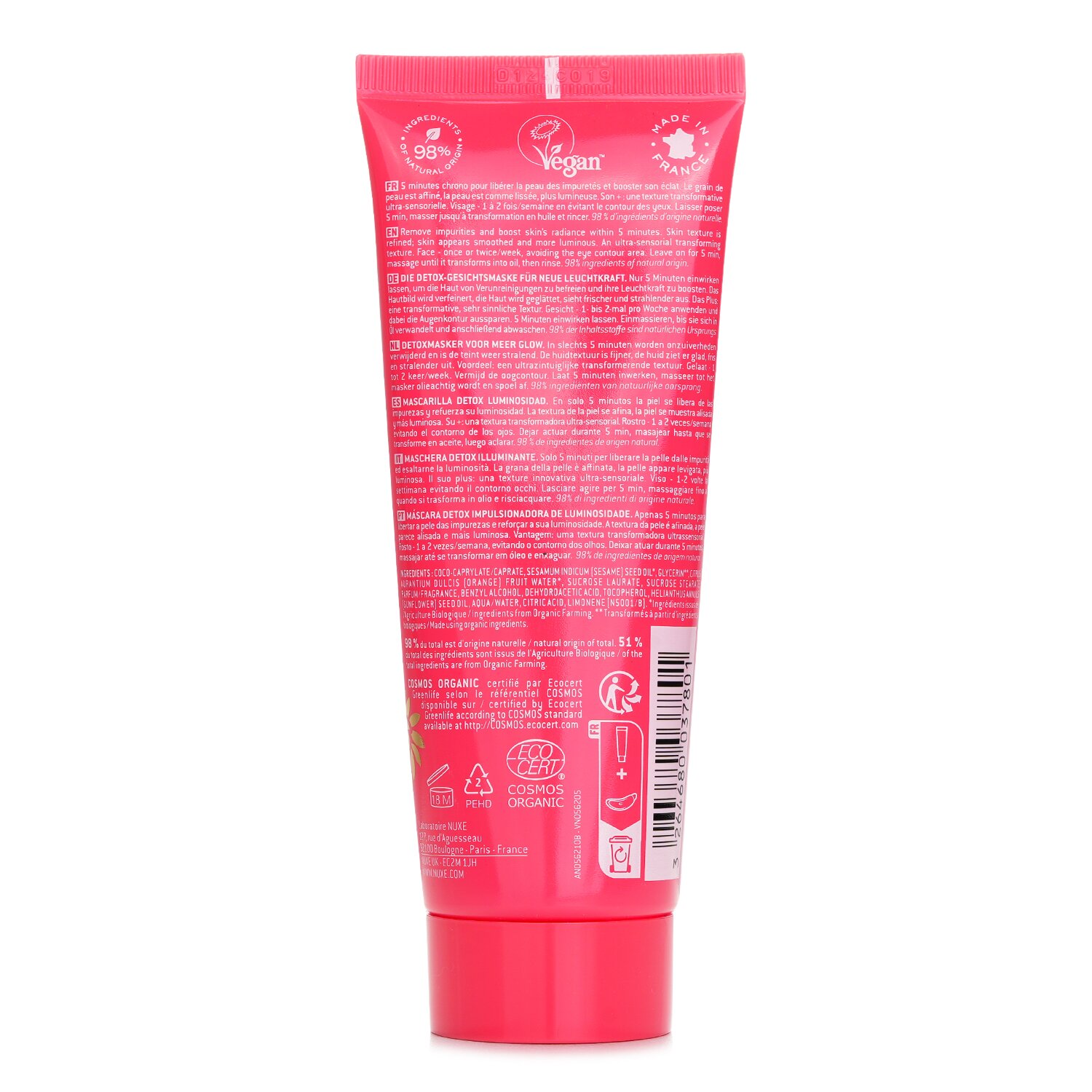 Nuxe Prodigieuse Boost Glow Boosting Detox Mask 75ml