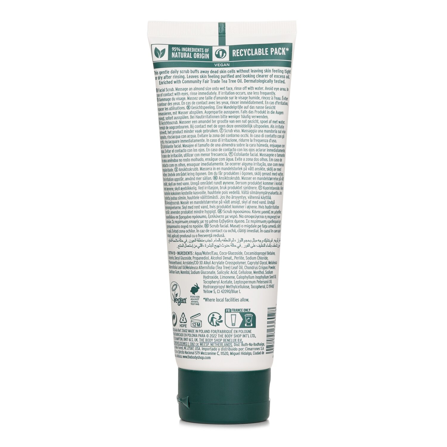 The Body Shop Tea Tree Skin Clearing Daily Scrub 125ml