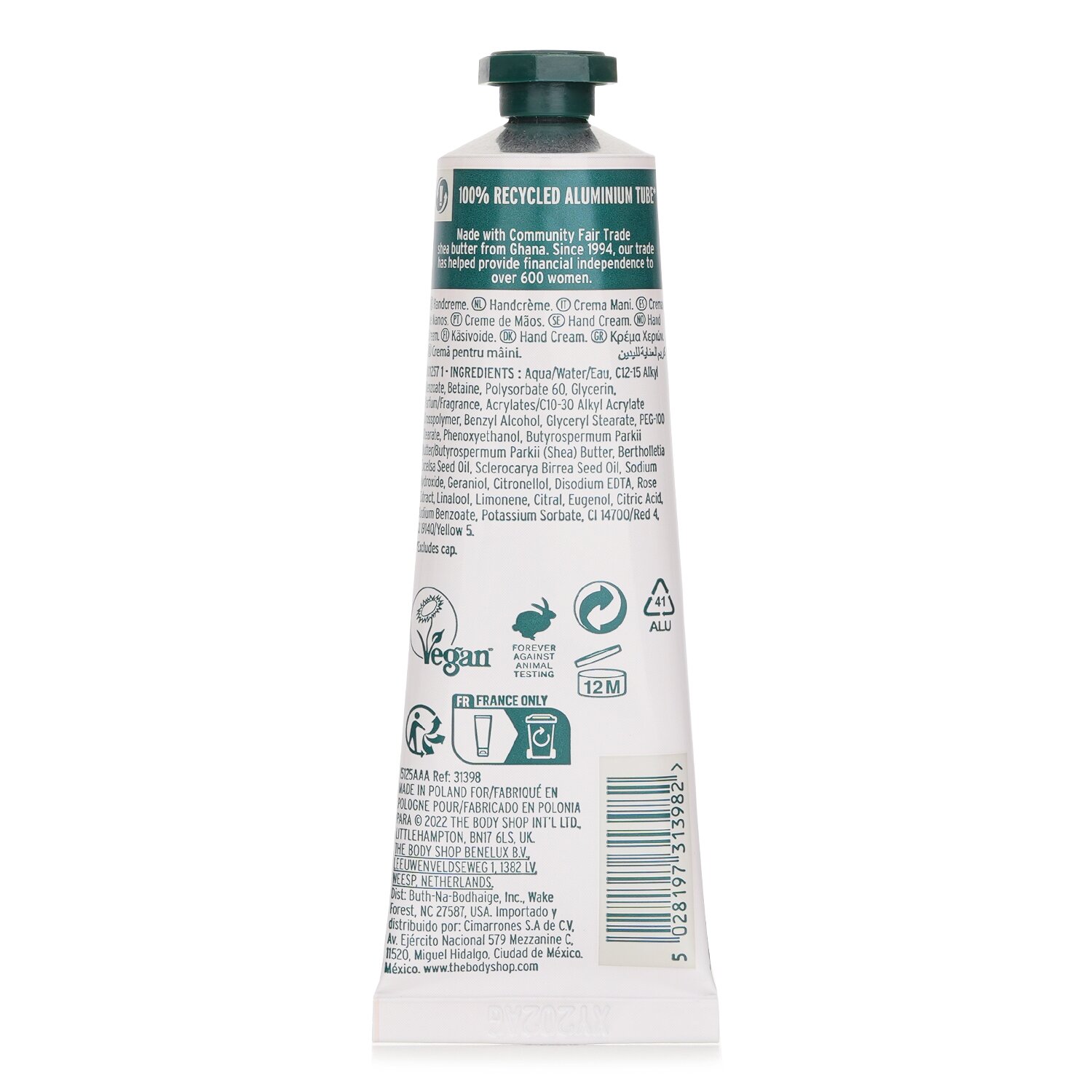 The Body Shop British Rose Hand Cream 30ml