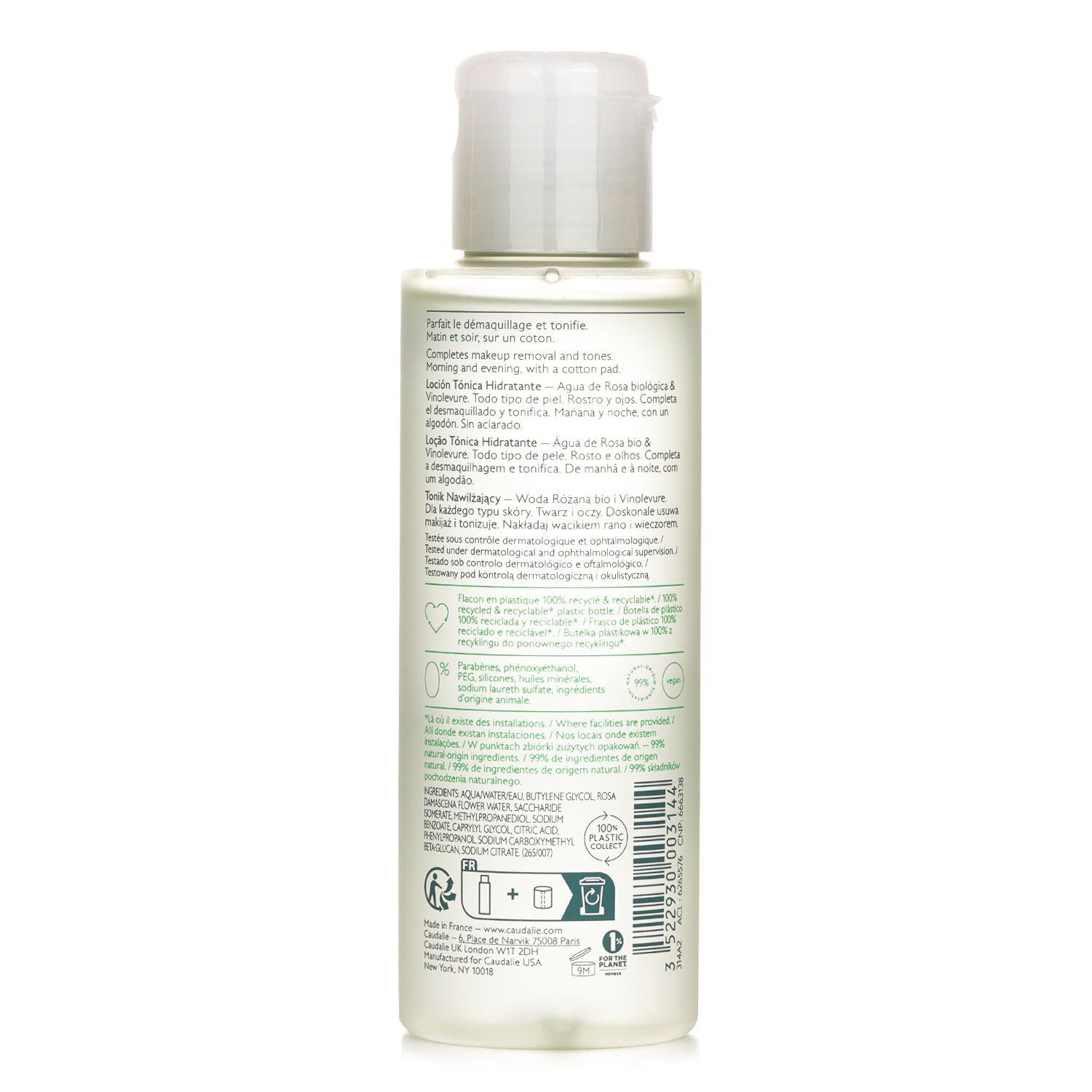 Caudalie Vinoclean Moisturizing Toner 100ml