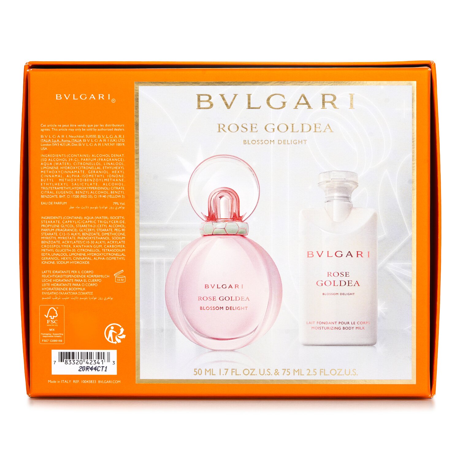 Bvlgari Rose Goldea Blossom Delight Xmas Set: Eau De Parfum 50ml + Body Lotion 75ml 2pcs