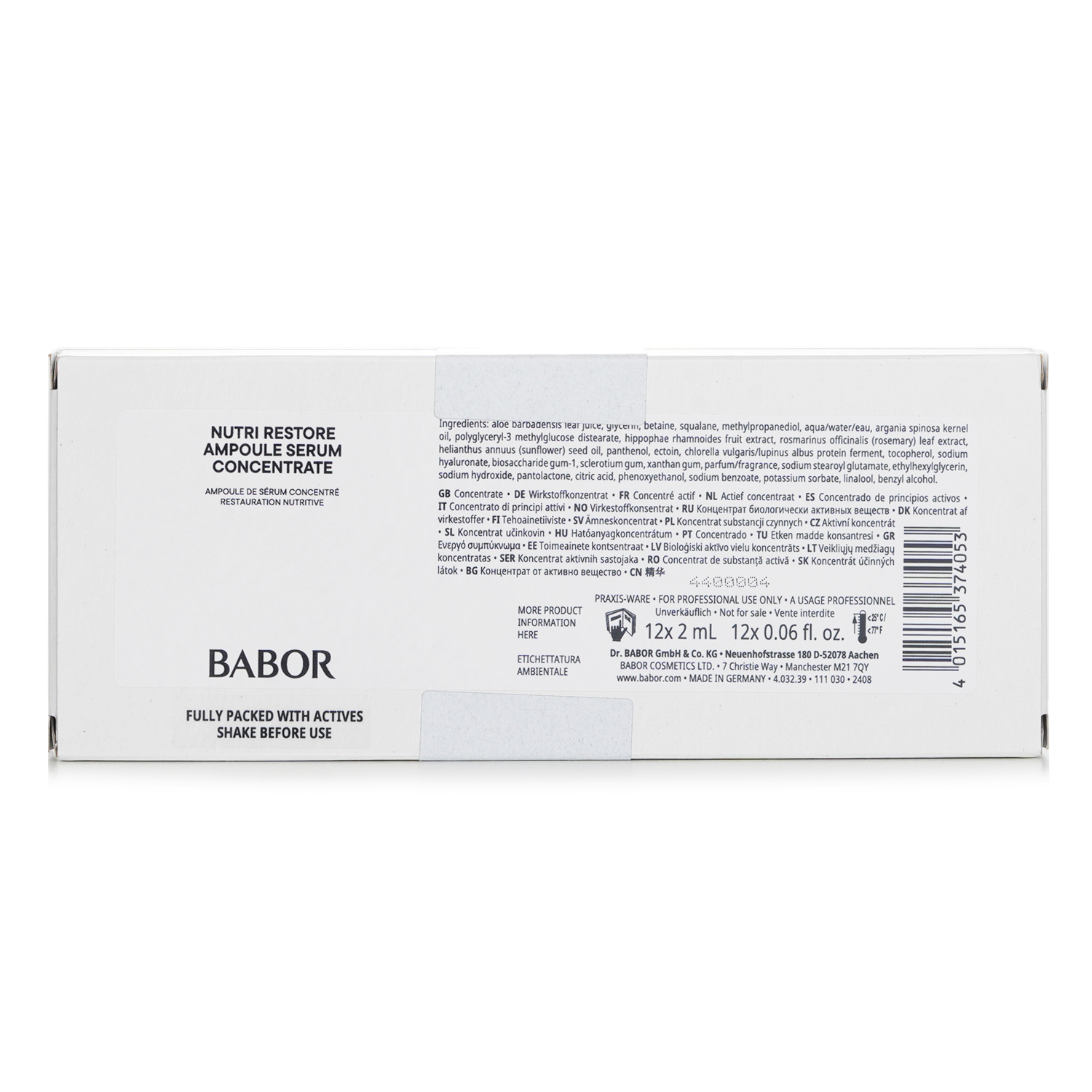Babor Nutri Restore Ampoule Serum Concentrate 12x 2ml