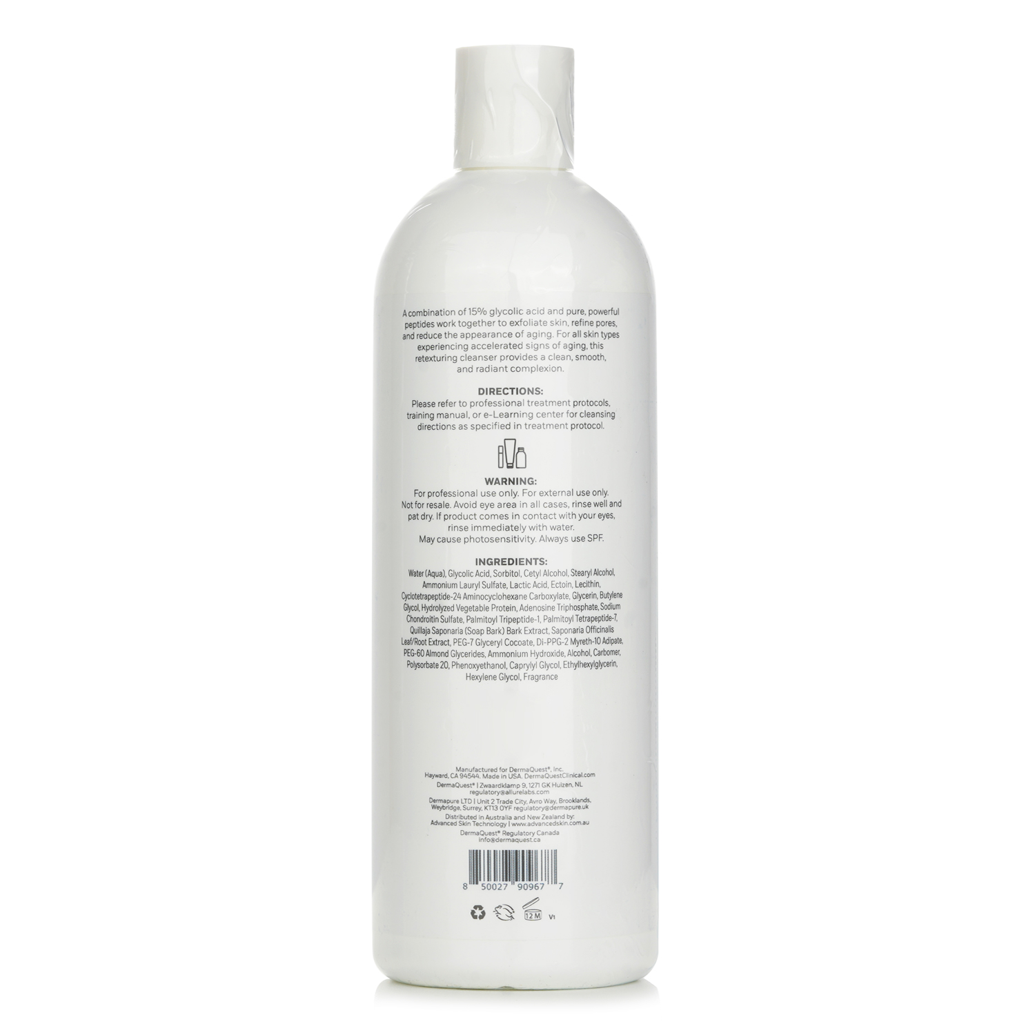 DermaQuest Glyco Resurfacing Cleanser (Professional Size) 473.2ml/16oz