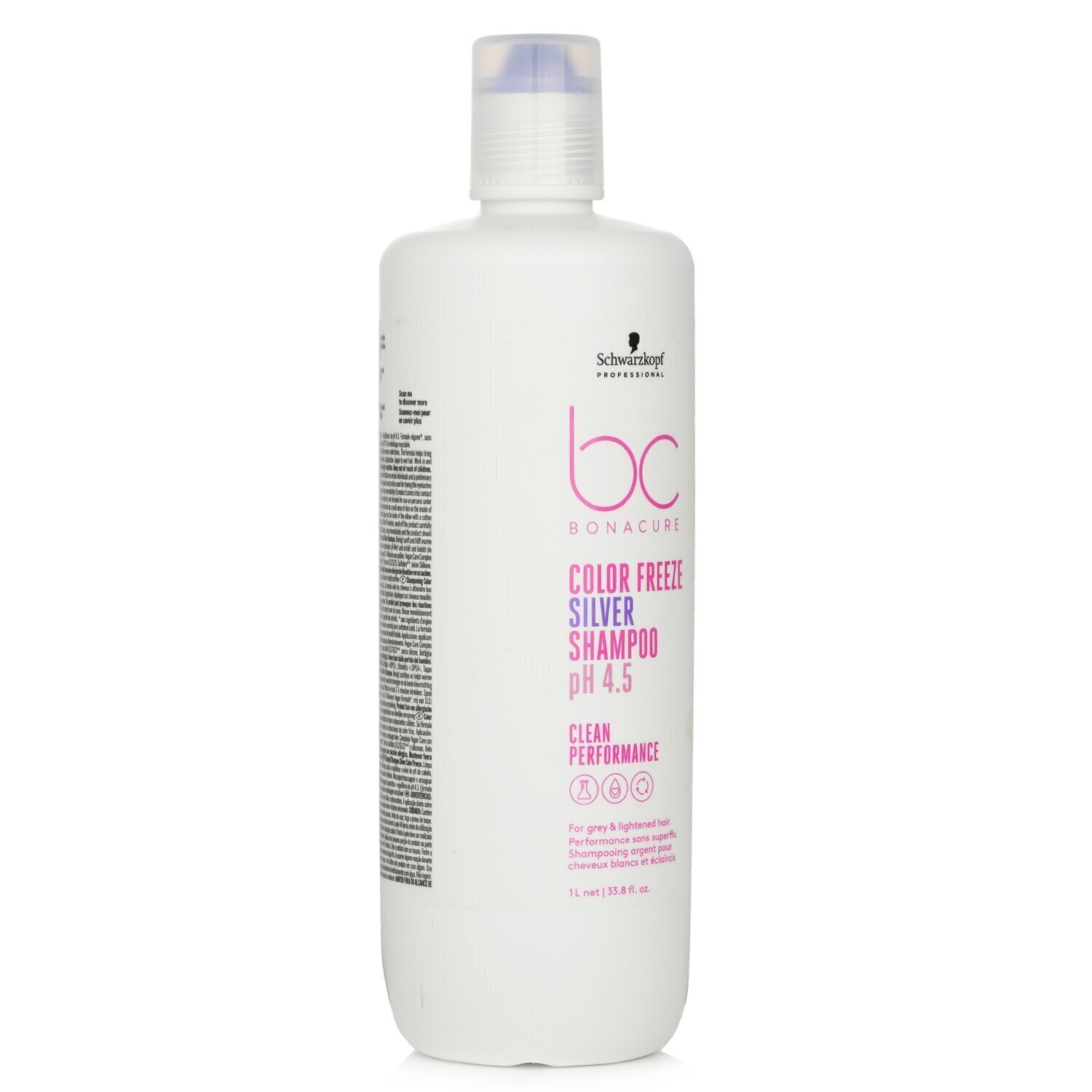 施华蔻  Schwarzkopf BC Bonacure pH 4.5 Color Freeze Silver Shampoo (For Grey & Lightened Hair) (Exp. Date 30 Nov 2025) 1000ml/33.8oz
