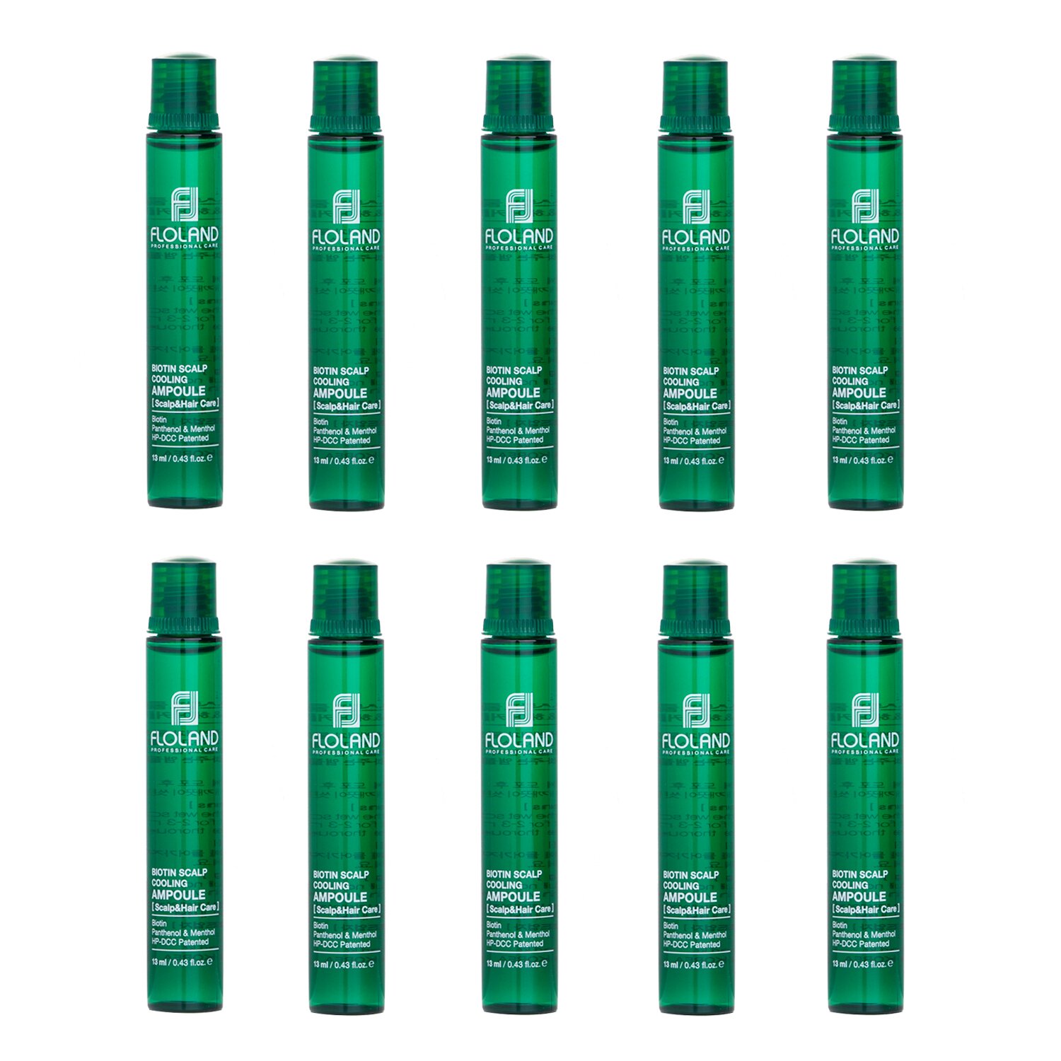 Floland Biotin Scalp Cooling Ampoule (For Scalp & Hair Care) (Exp. Date 30 Nov 2025) 10x13ml/0.43oz