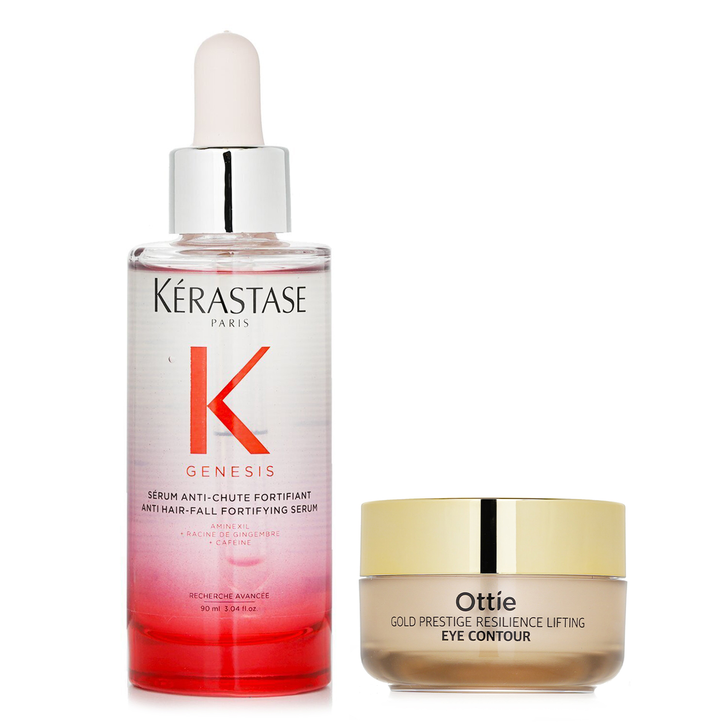 Kerastase Kerastase Genesis Anti Hair-Fall Fortifying Sérum (Weakened Hair, Prone to Falling) 90ml X Ottie Gold Prestige Resilience Lifting Eye Contour 30ml 2pcs