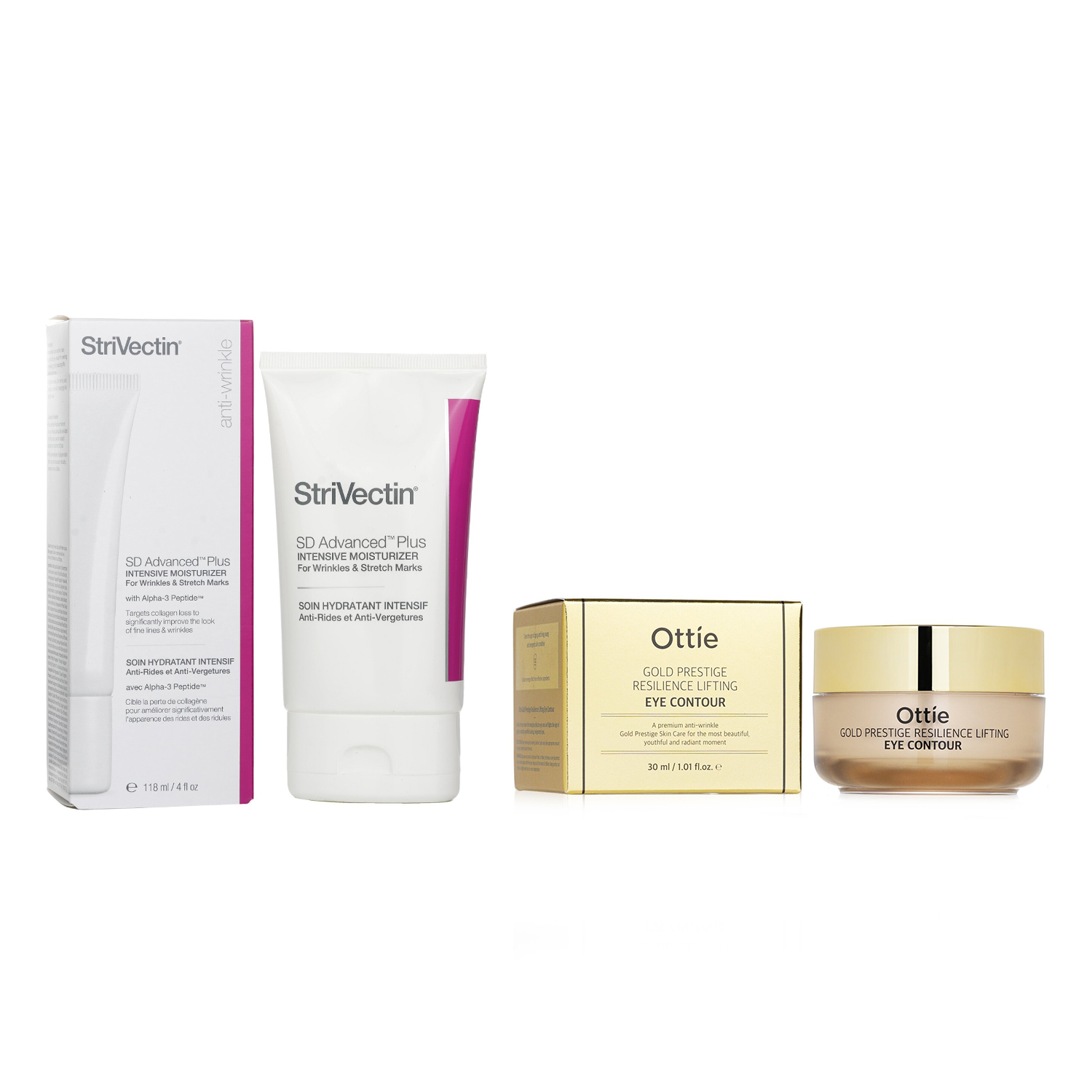 StriVectin StriVectin Sd Advanced Plus Intensive Moisturizer For Winkles & Stretch Marks 118ml X Ottie Gold Prestige Resilience Lifting Eye Contour 30ml 2pcs