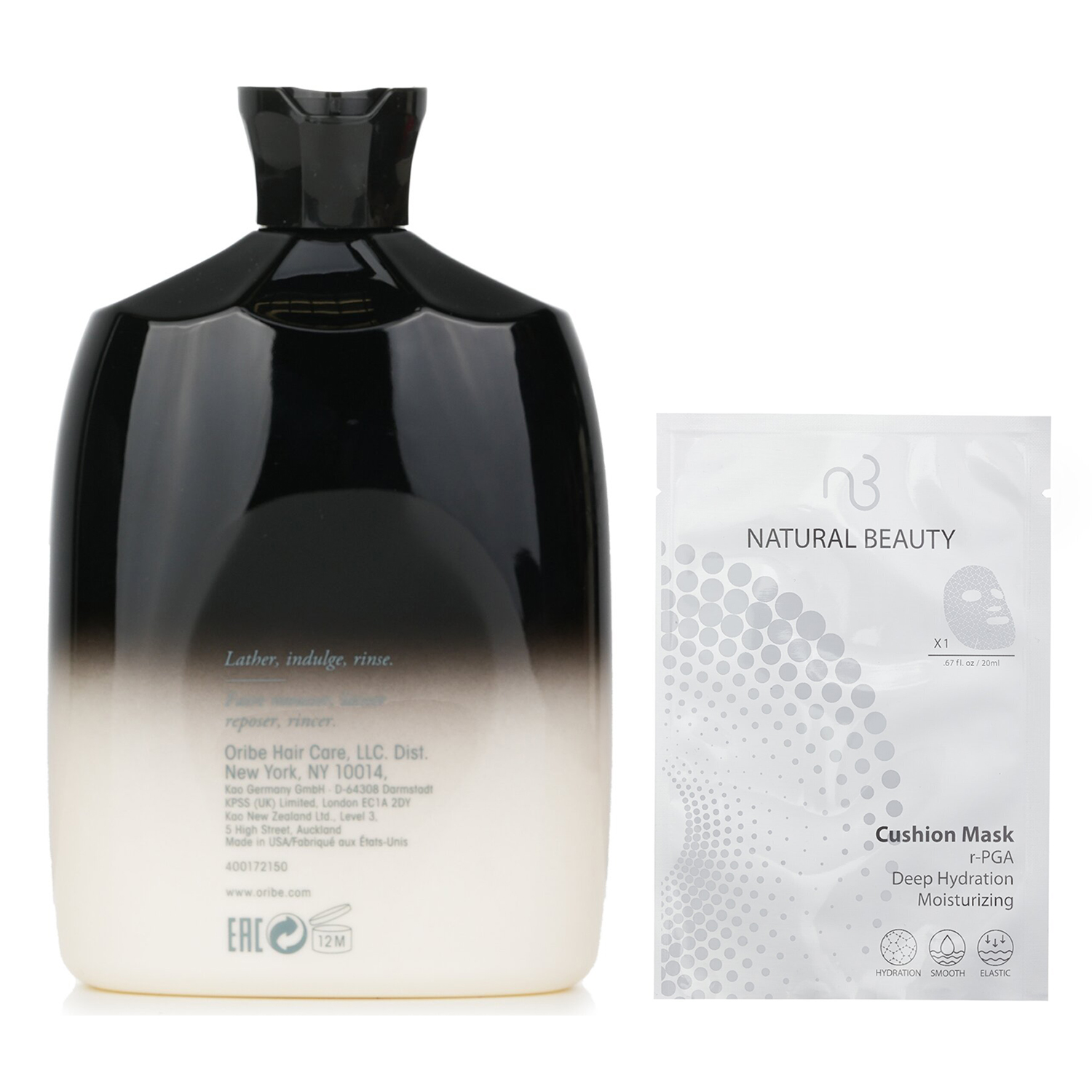 Oribe Oribe Gold Lust Repair & Restore Shampoo 250ml X Natural Beauty r-PGA Deep Hydration Moisturizing Cushion Mask (Exp Date: 01/2026) 6x 20ml 2pcs