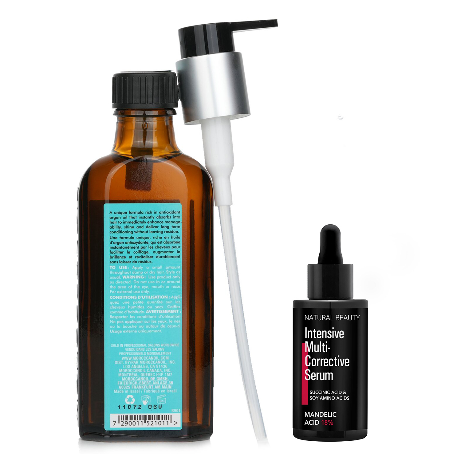 Moroccanoil Moroccanoil Moroccanoil Treatment - Original (For All Hair Types) 100ml X Natural Beauty Intensive Multi-Corrective Serum - Mandelic Acid 18% (Exp Date: 12/2025) 35ml 2pcs