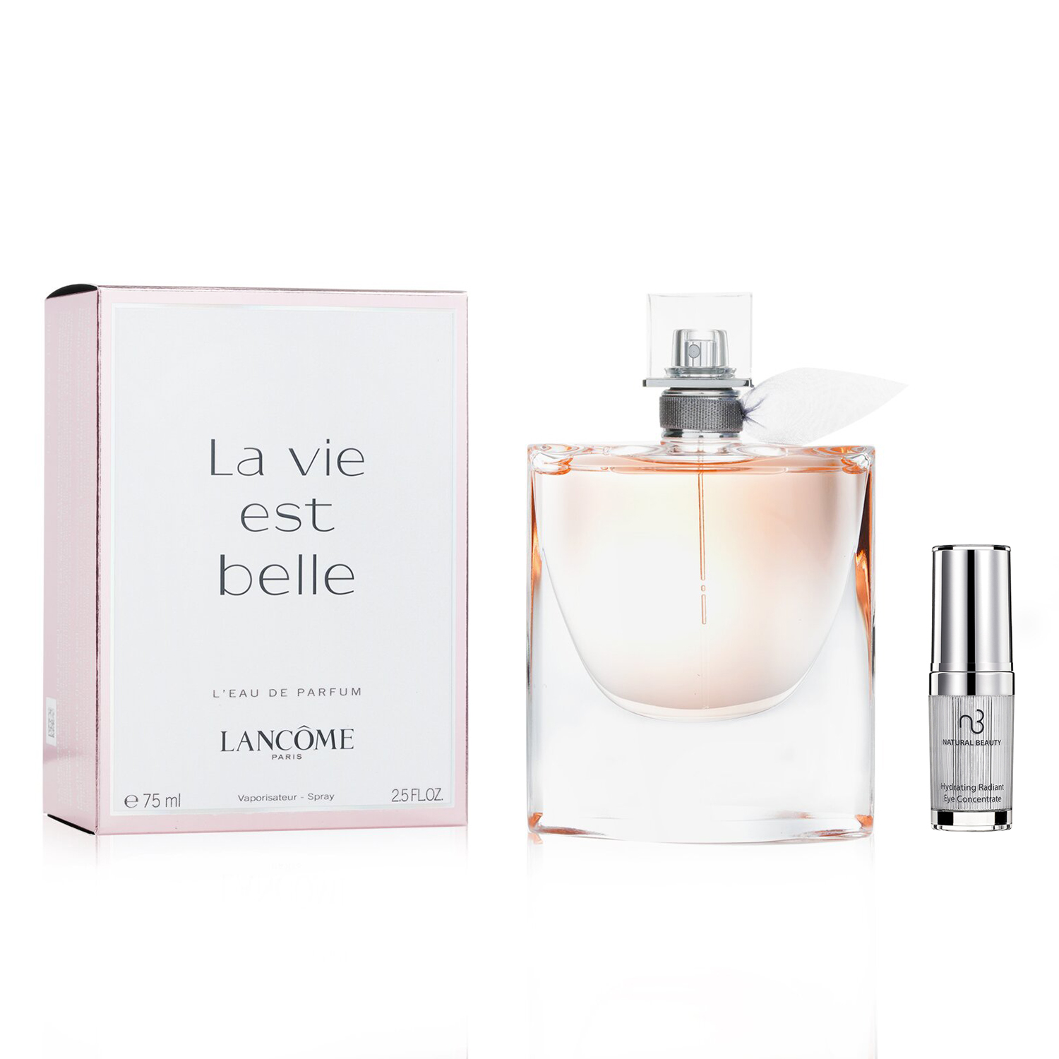 Lancome Lancome La Vie Est Belle L'Eau De Parfum Spray 75ml X Natural Beauty Hydrating Radiant Eye Concentrate (Exp Date: 02/2026) 15ml 2pcs