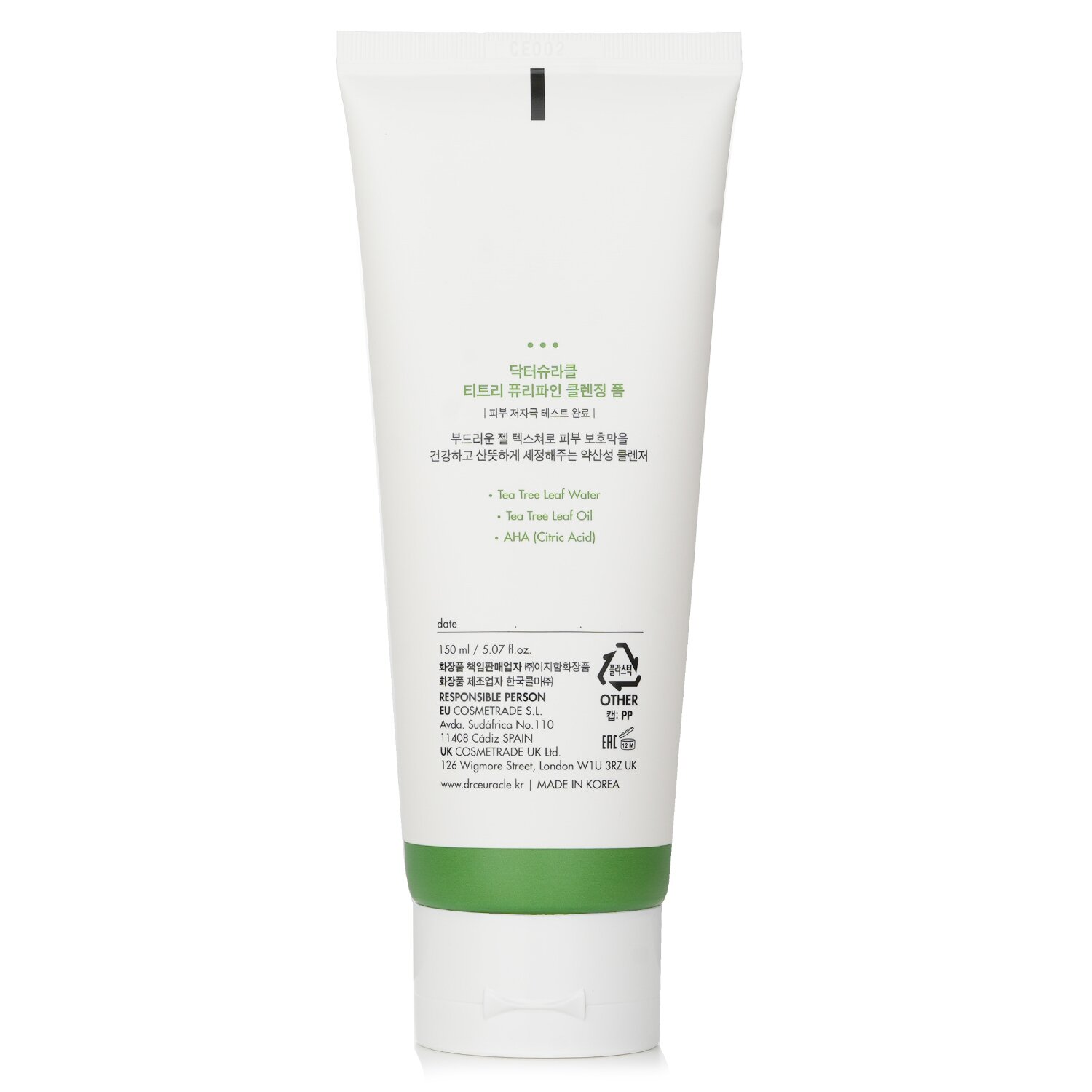 Dr.Ceuracle Tea Tree Purifine 30 Cleansing Foam 150g/5.07oz 150g/5.07oz