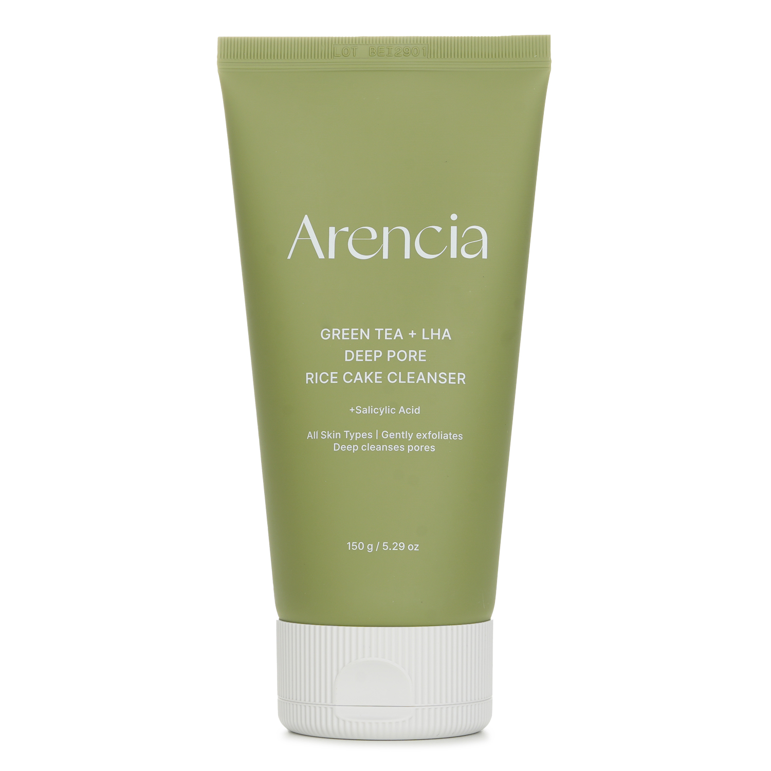 Arencia Green Tea + LHA Deep Pore Rice Cake Cleanser 150g