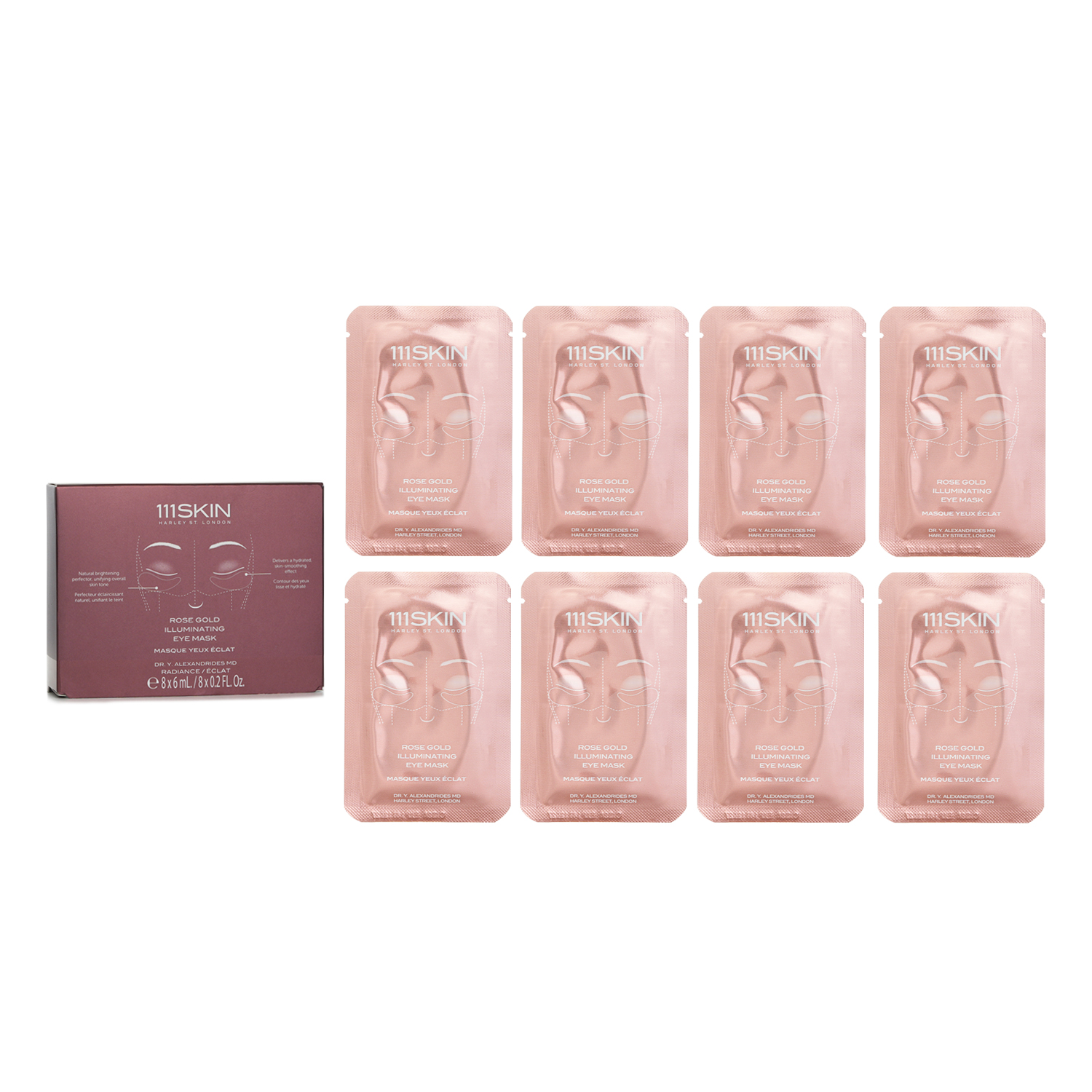 111skin Rose Gold Осветляющая Маска для Глаз 8 x6ml