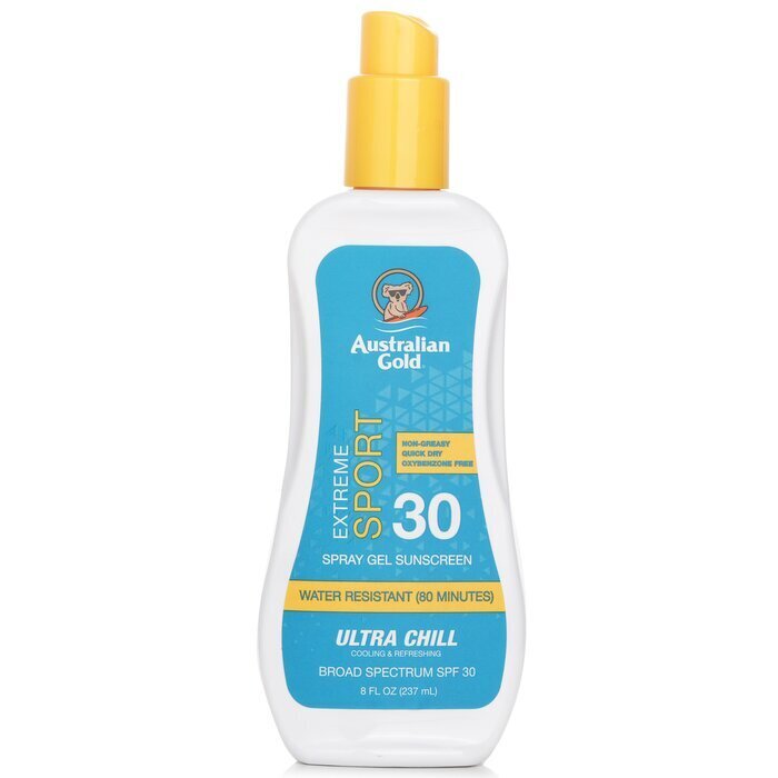 Australian Gold Extreme Sport Spray Gel with Ultra Chill SPF 30(Exp Date:31/12/2025) 237ml/8oz
