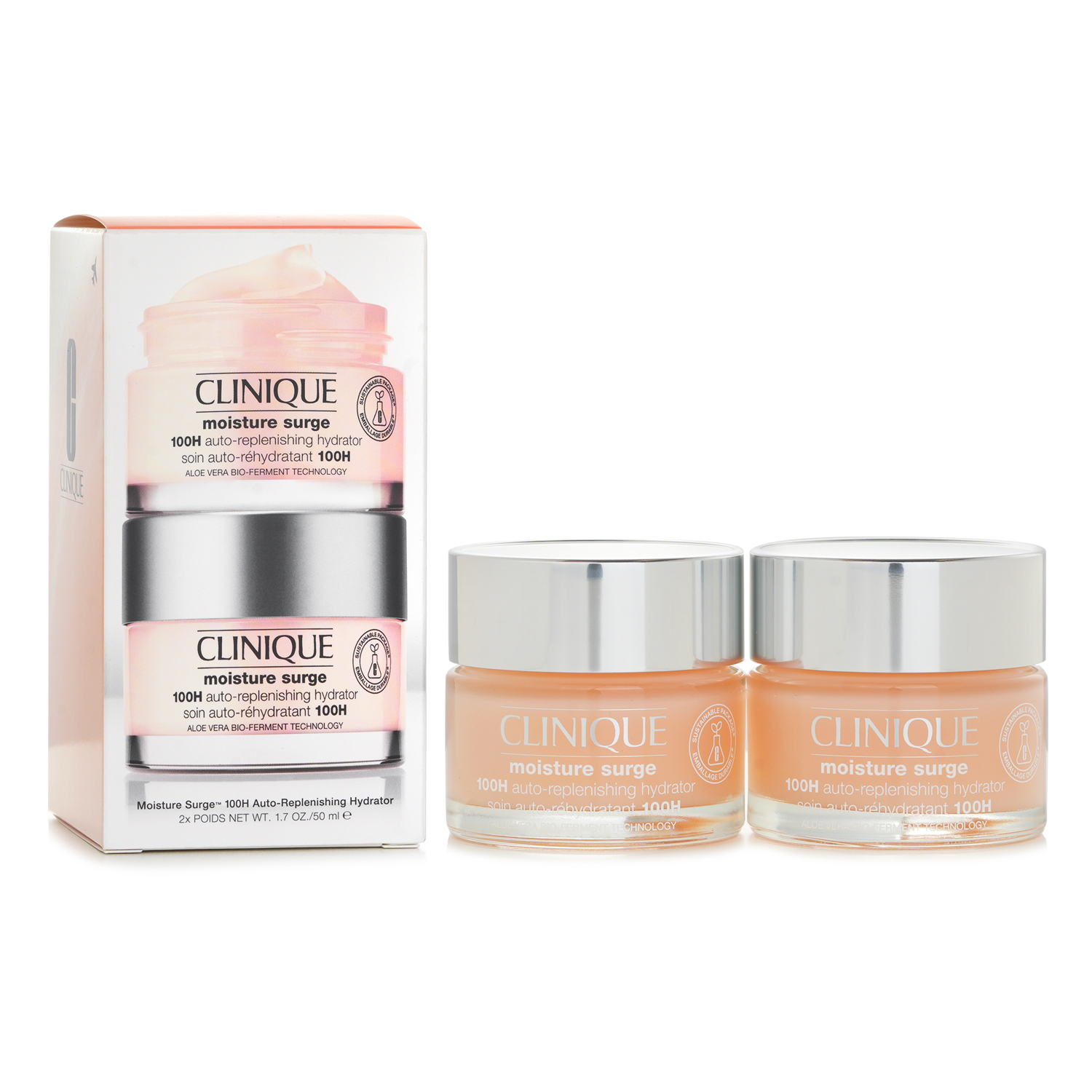 Clinique Дуо-Набор Moisture Surge 100H Авто-Восполняющего Гидратора 2x50ml