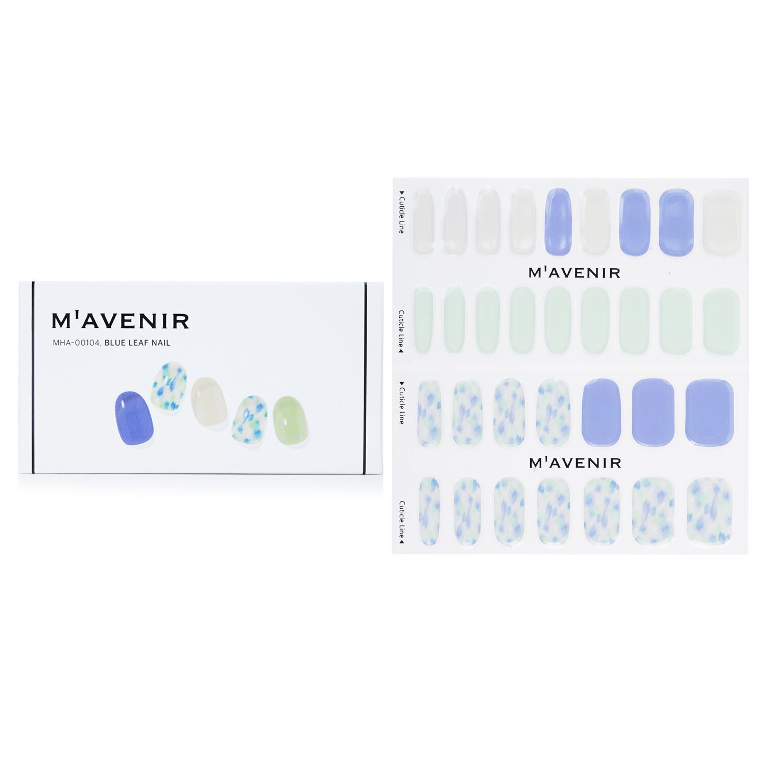Mavenir Nail Sticker (Blue) 32pcs