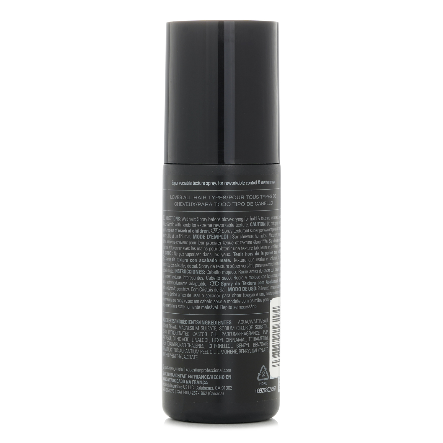 Sebastian Texture Maker Matte Finish Texture Spray 150ml