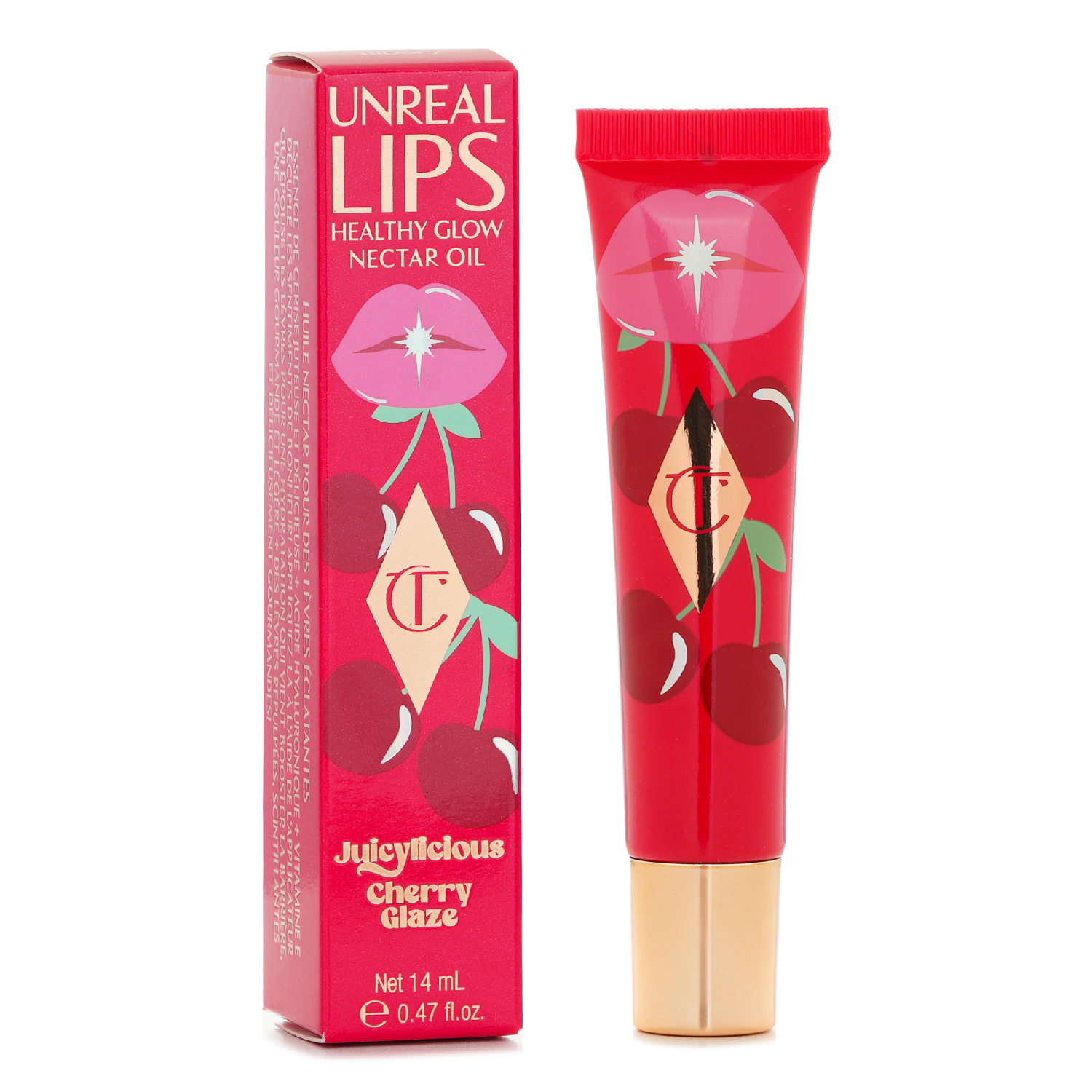 Charlotte Tilbury Нереальные губы здоровая сияющая нектарная масло 14ml